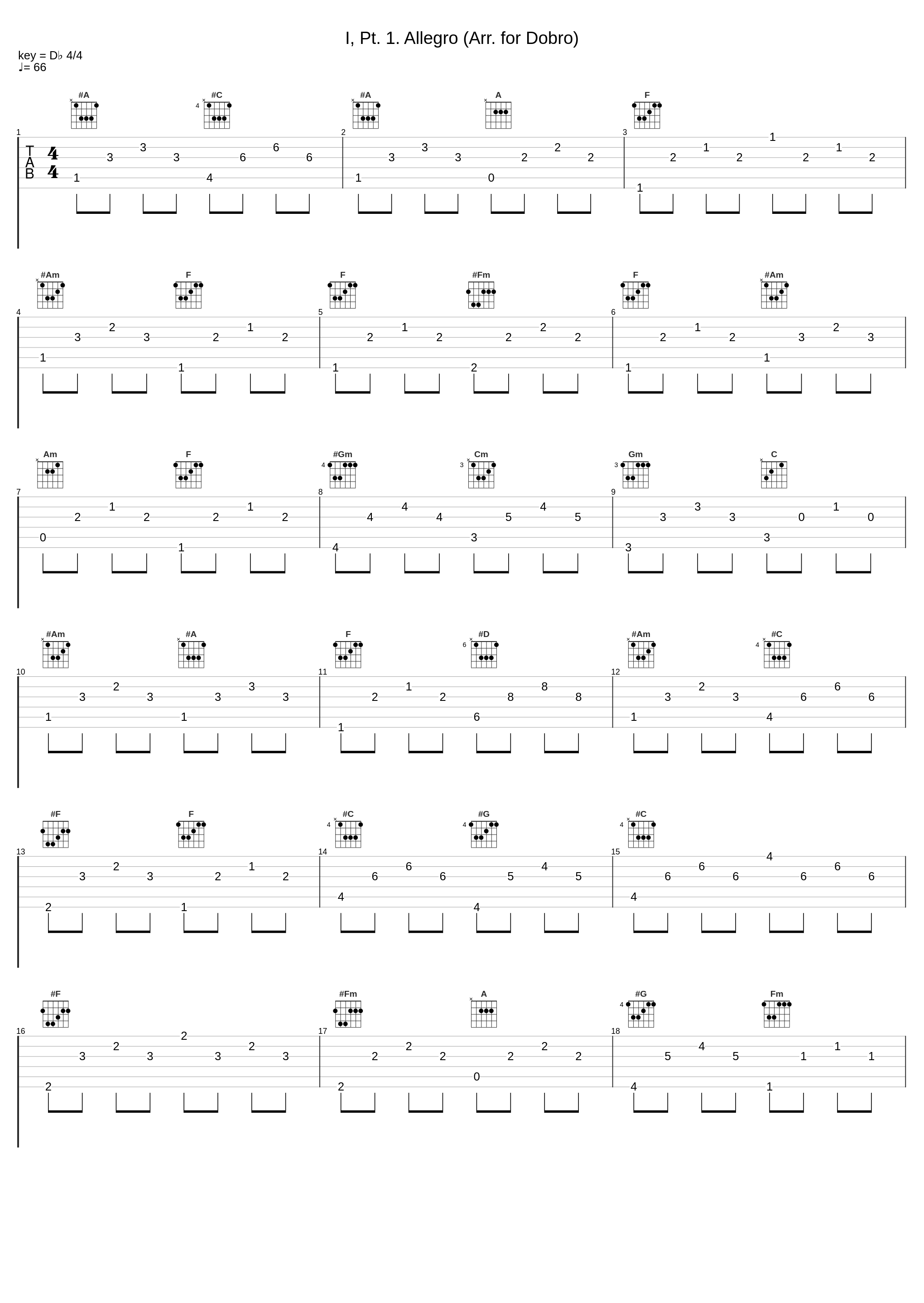 I, Pt. 1. Allegro (Arr. for Dobro)_Noël Akchoté_1