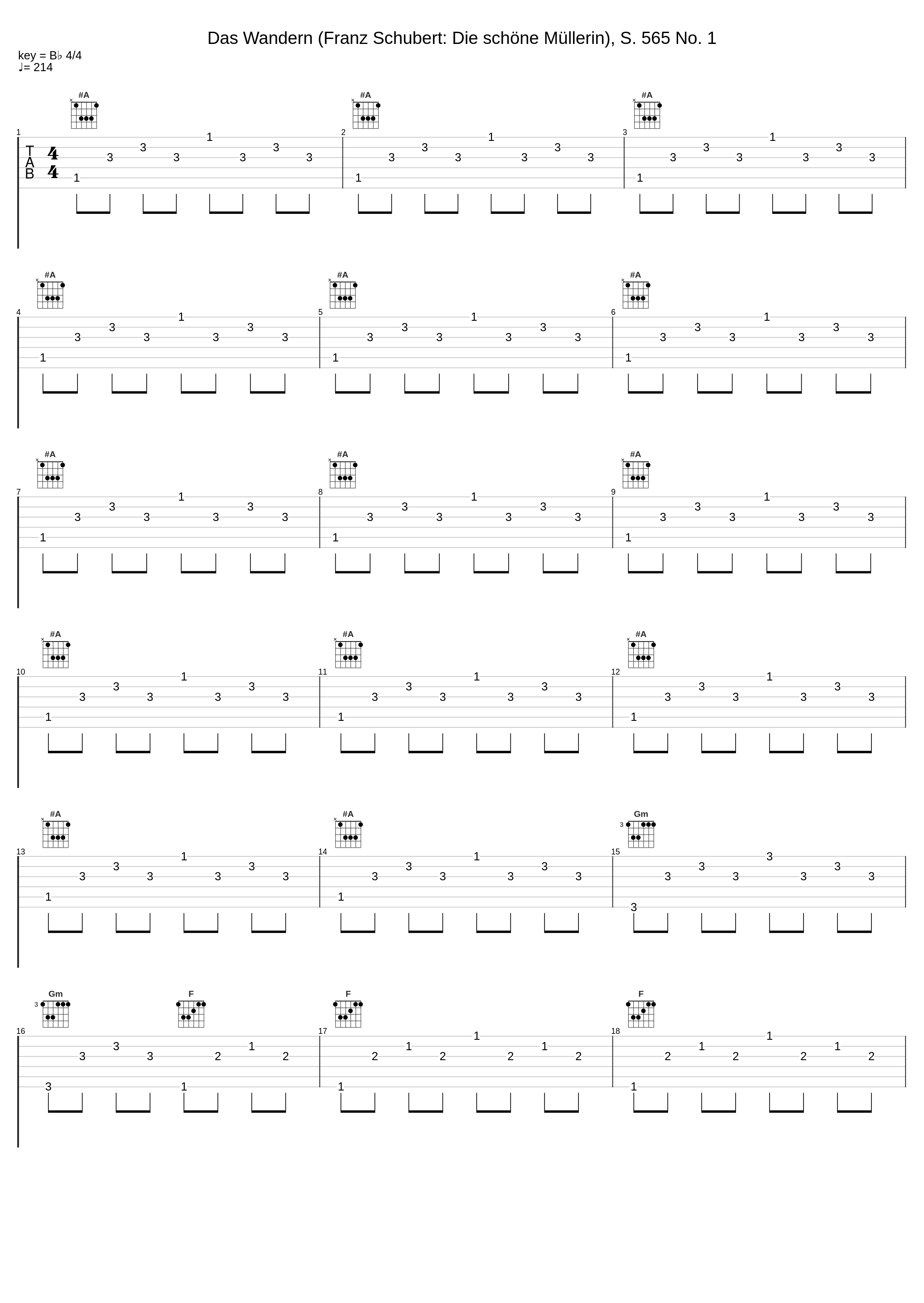 Das Wandern (Franz Schubert: Die schöne Müllerin), S. 565 No. 1_张胜量（牛牛）,Franz Liszt_1