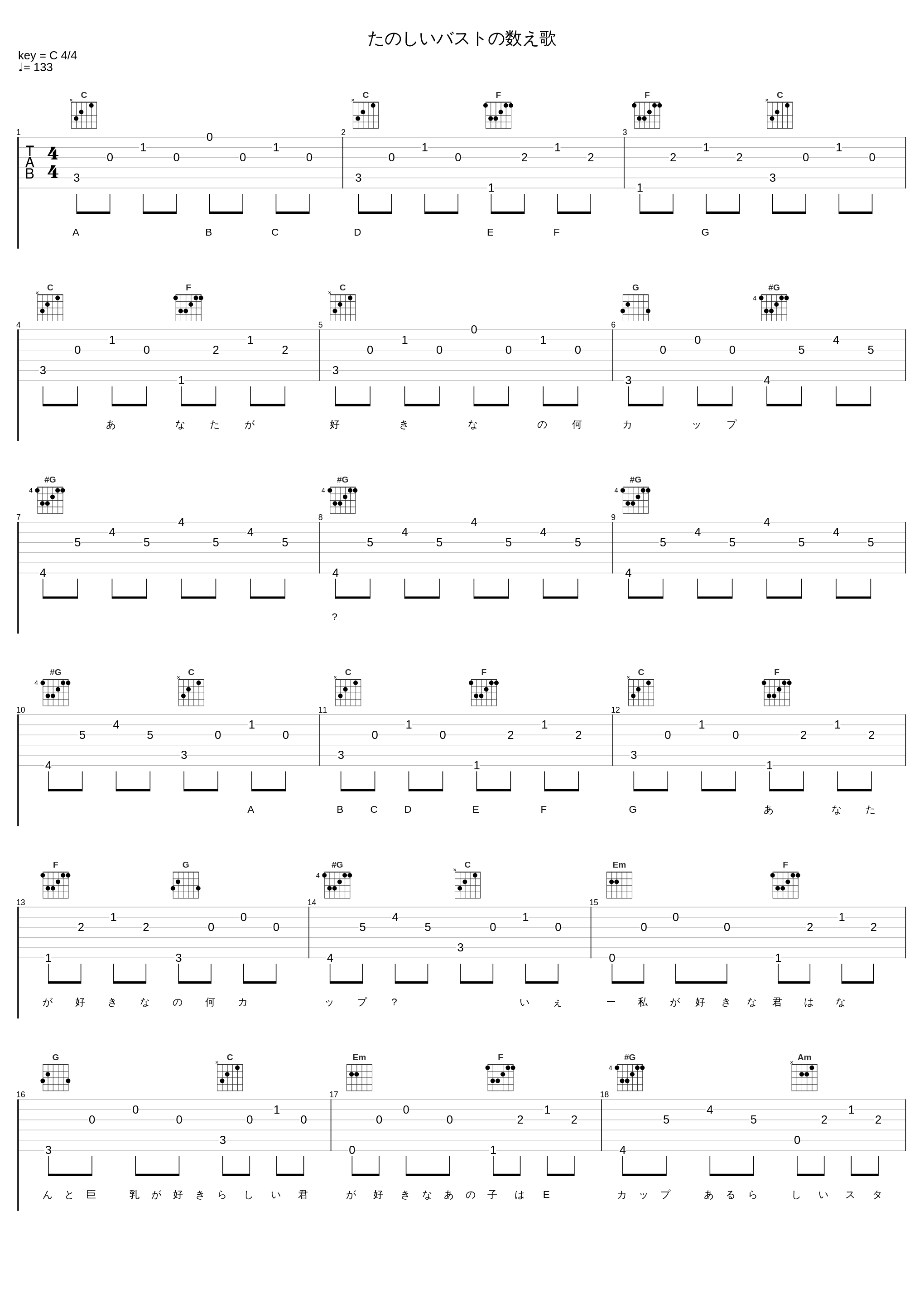 たのしいバストの数え歌_KanoeRana_1