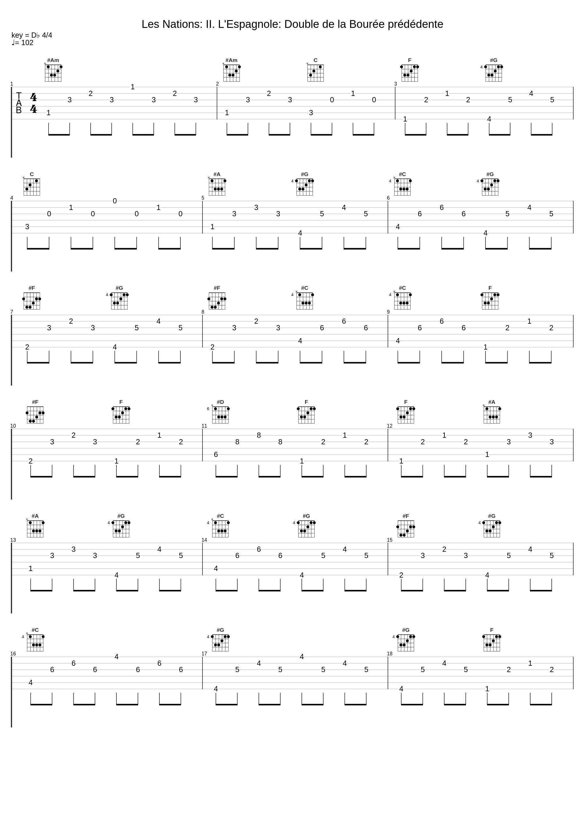 Les Nations: II. L'Espagnole: Double de la Bourée prédédente_Florilegium,Francois Couperin_1