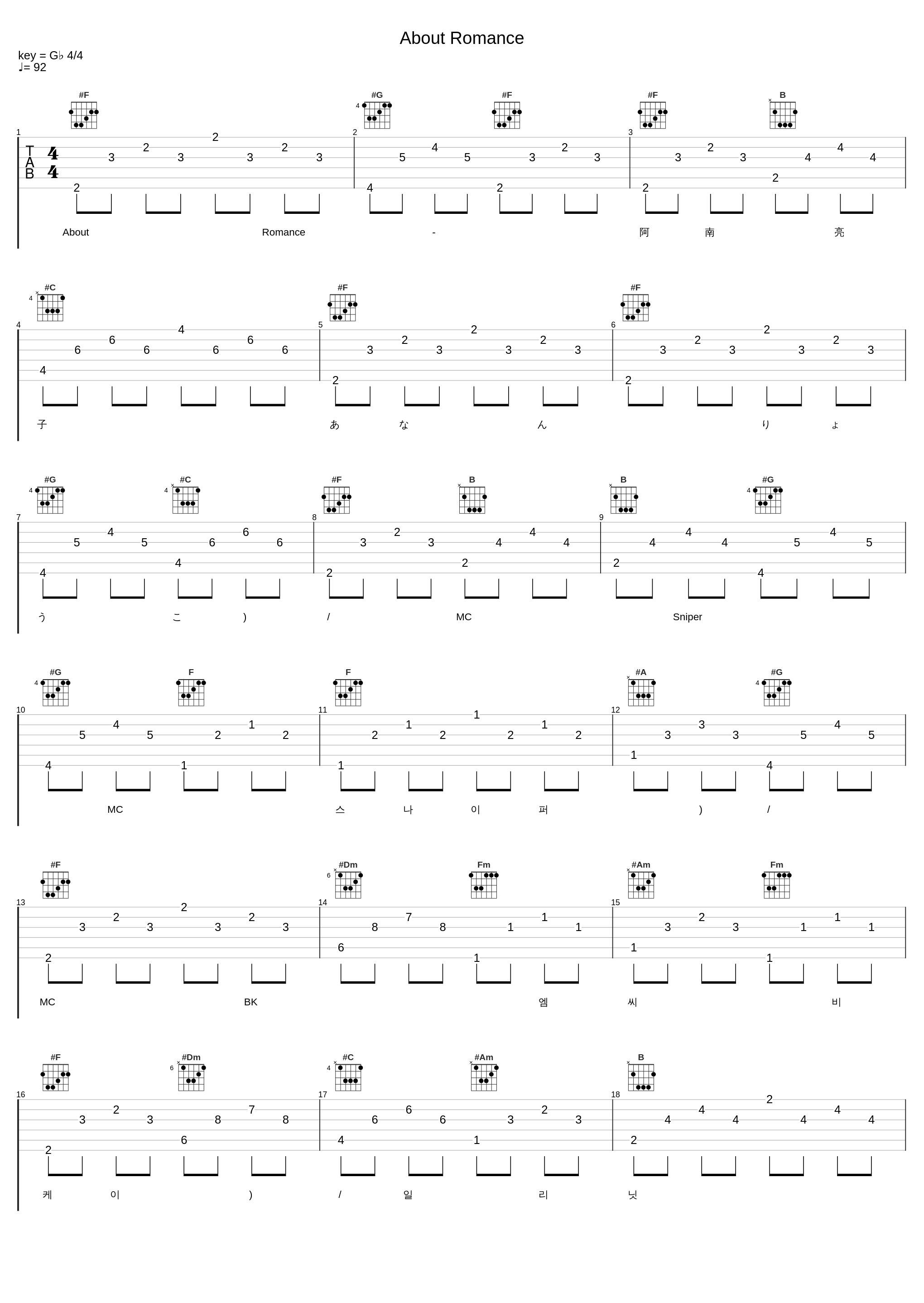 About Romance_阿南亮子,MC Sniper,MC BK,일리닛_1
