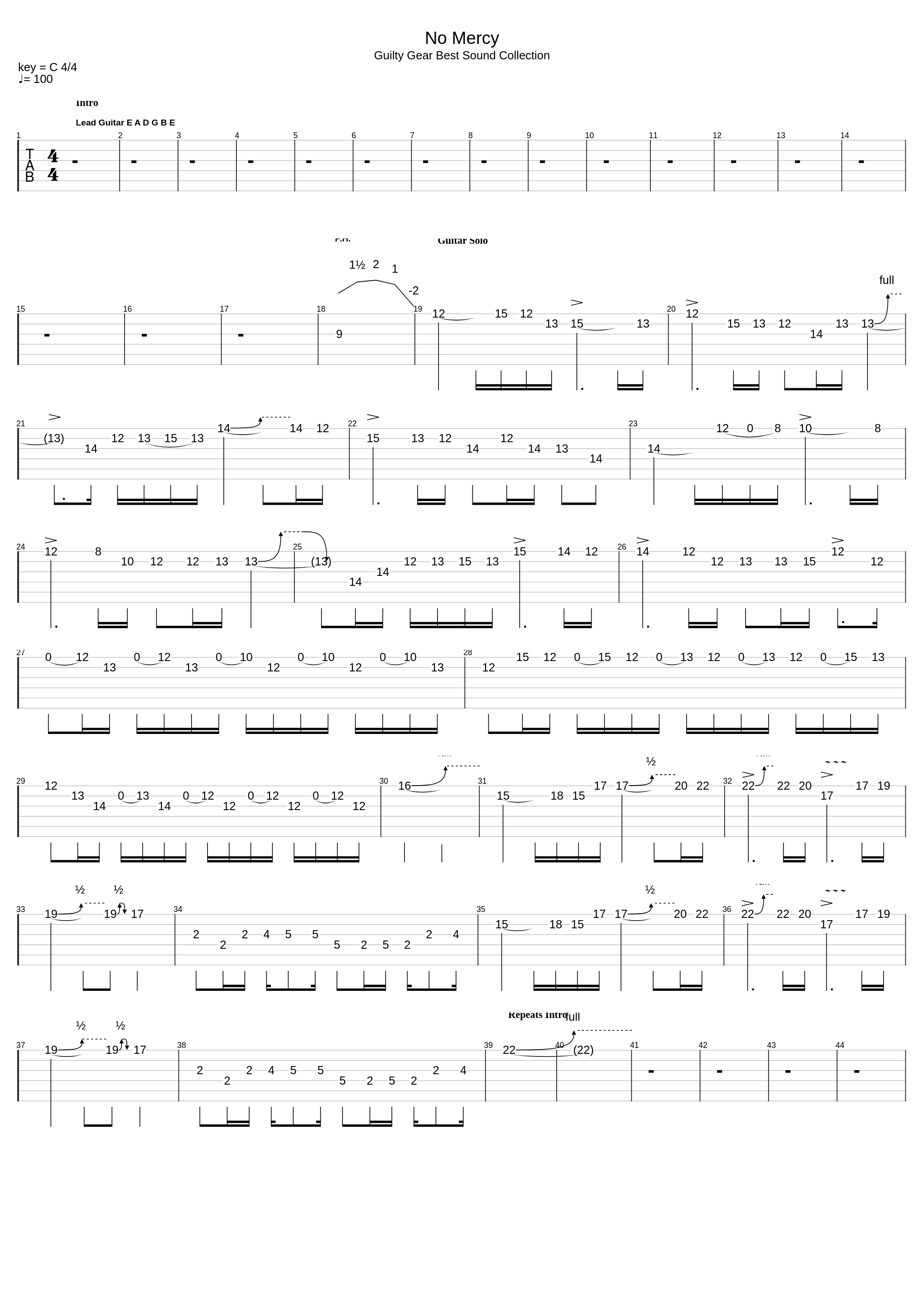 No Mercy_Guilty Gear X_1