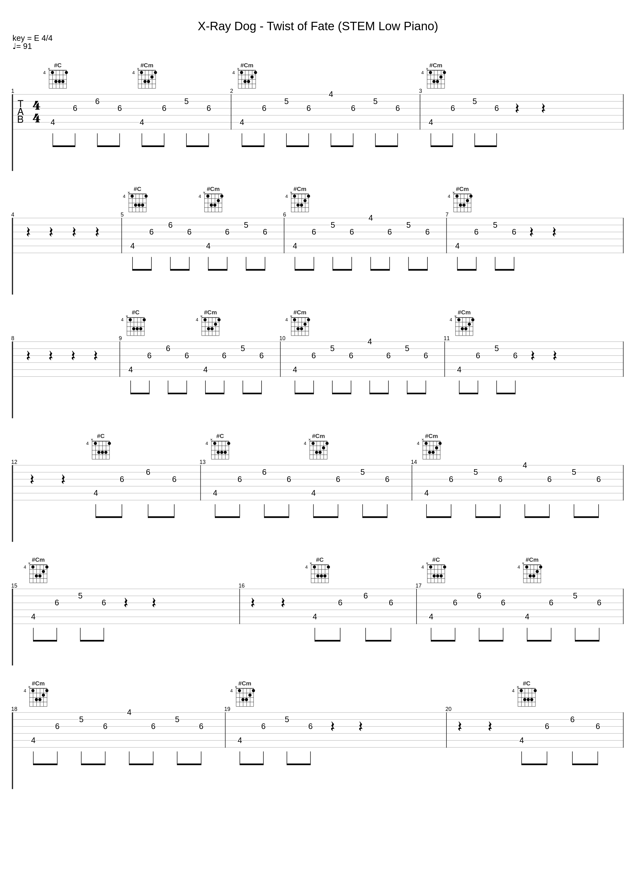 X-Ray Dog - Twist of Fate (STEM Low Piano)_X-Ray Dog_1