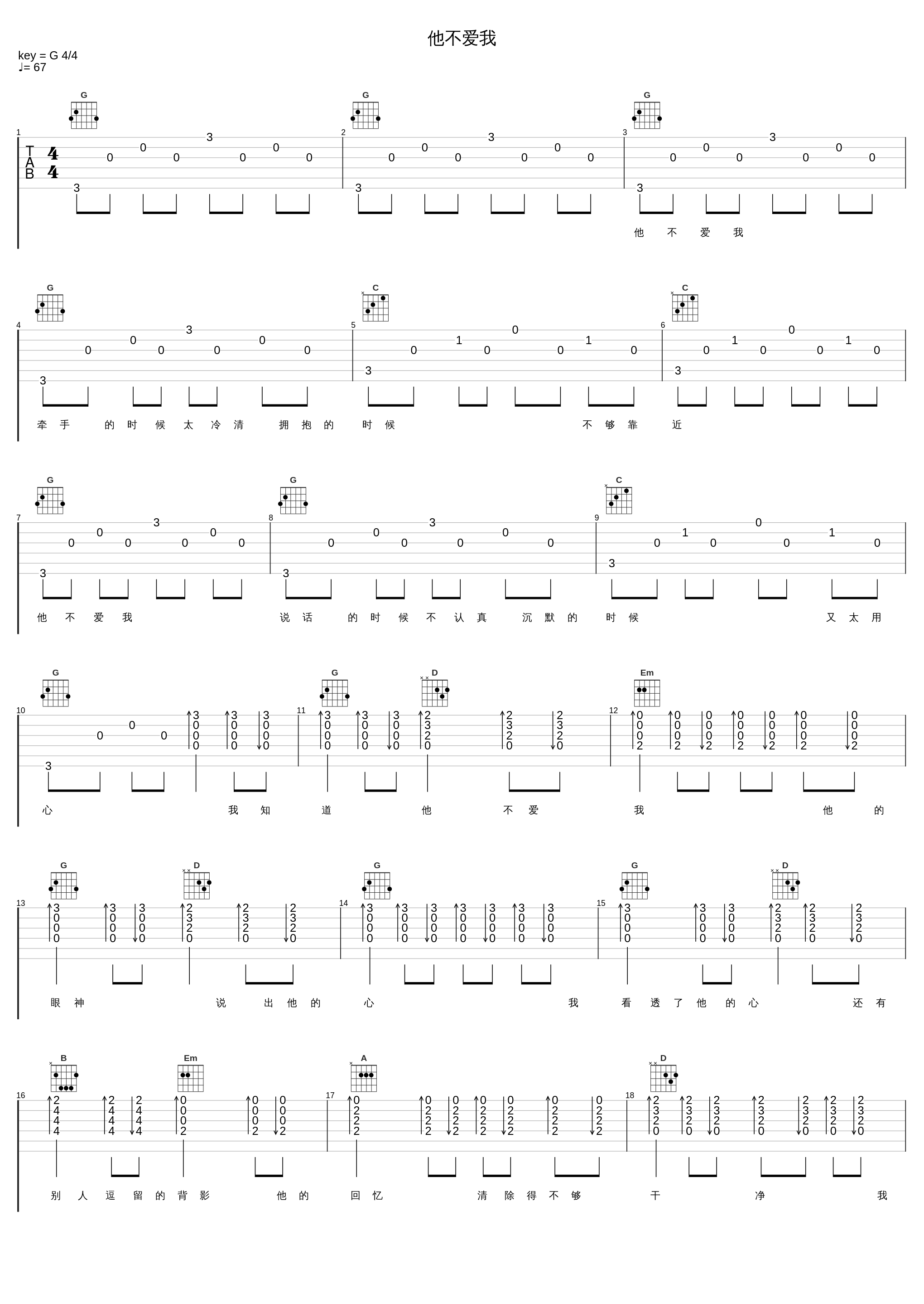 他不爱我_莫文蔚_1