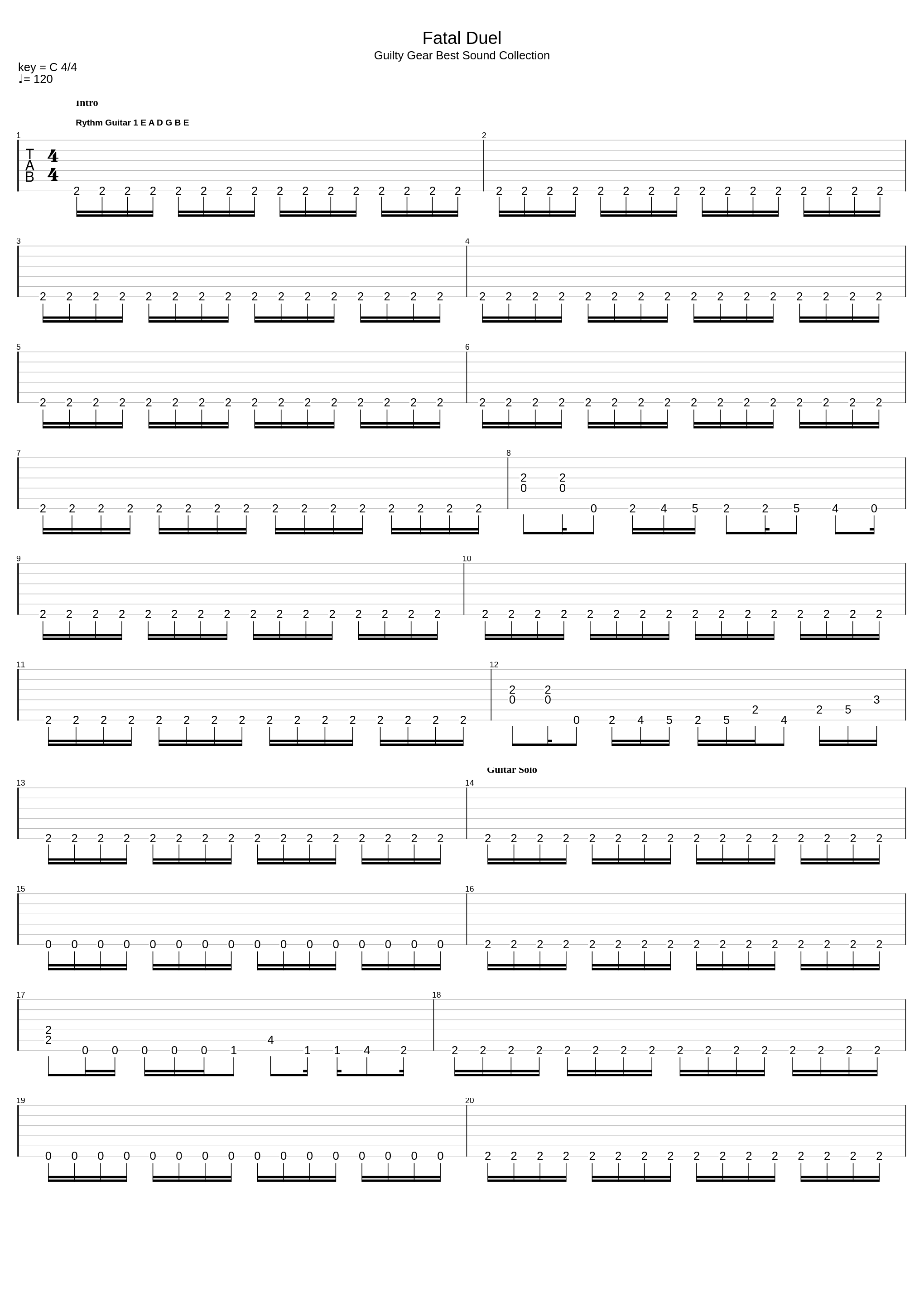 Fatal Duel_Guilty Gear X_1