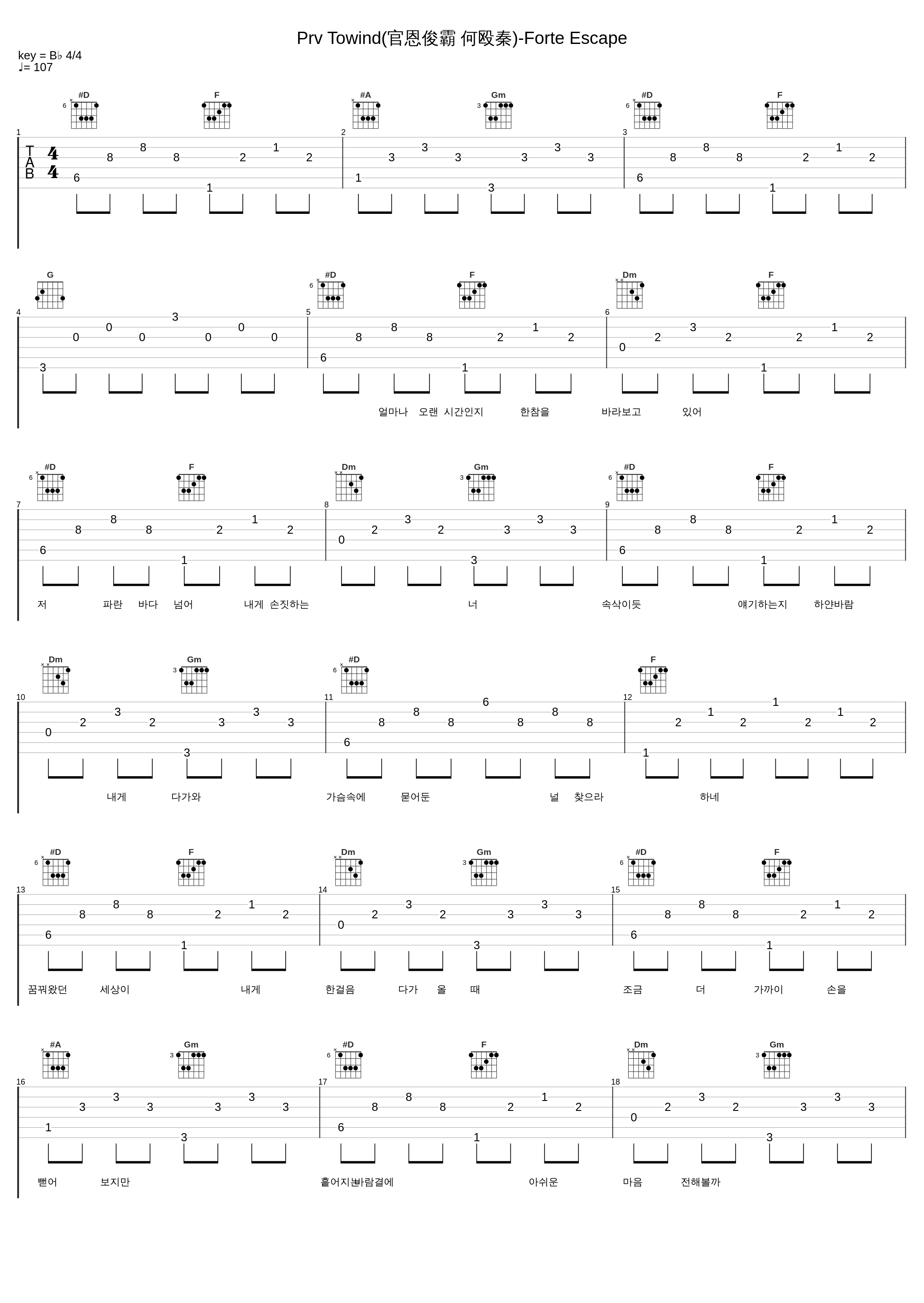 Prv Towind(官恩俊霸 何殴秦)-Forte Escape_日韩游戏_1