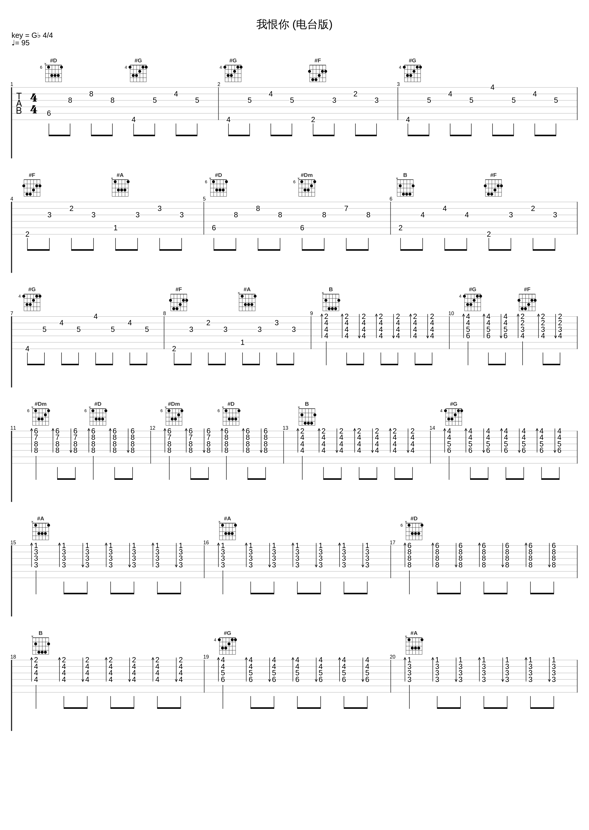 我恨你 (电台版)_Alan柯有伦,杨乃文_1