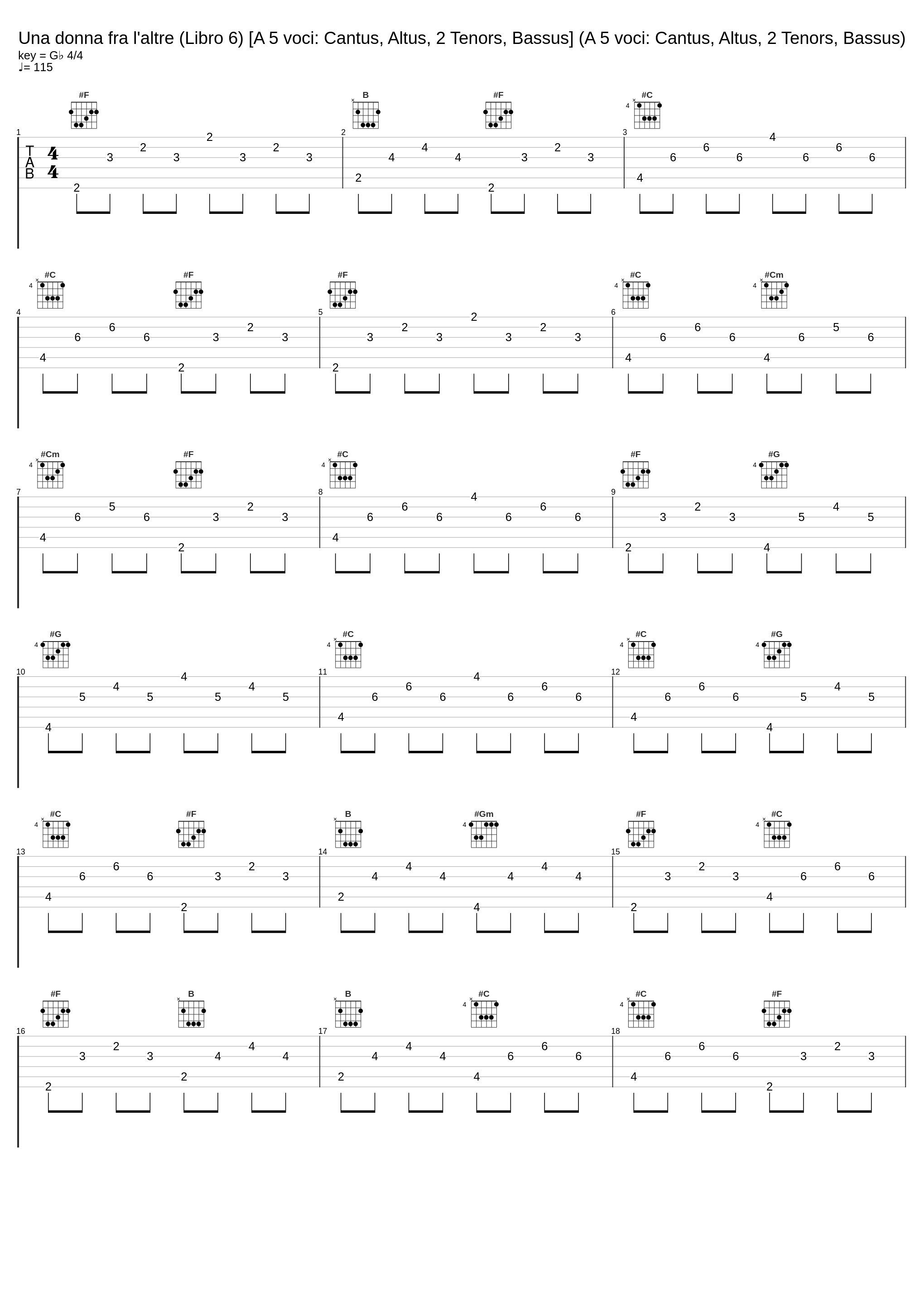 Una donna fra l'altre (Libro 6) [A 5 voci: Cantus, Altus, 2 Tenors, Bassus] (A 5 voci: Cantus, Altus, 2 Tenors, Bassus)_René Jacobs, Altus,Claudio Monteverdi_1