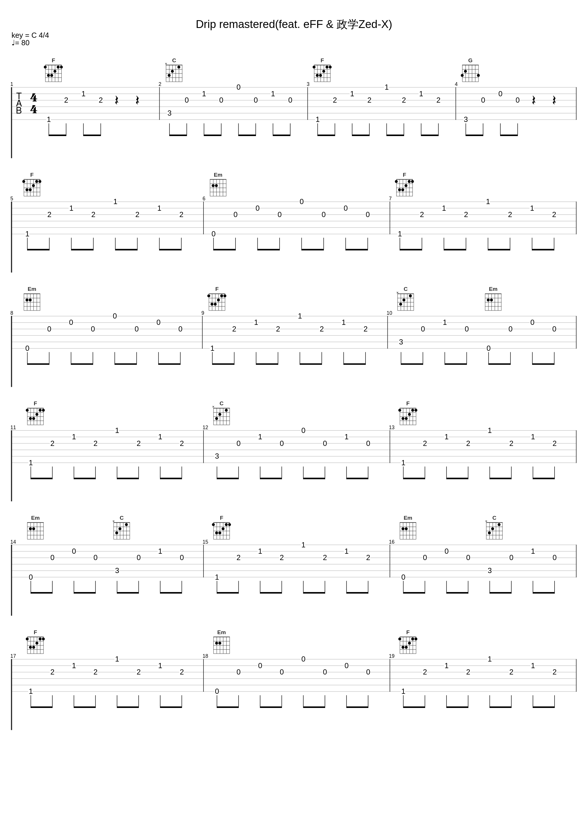 Drip remastered(feat. eFF & 政学Zed-X)_ø6wav,EFF,政学Zed-X_1