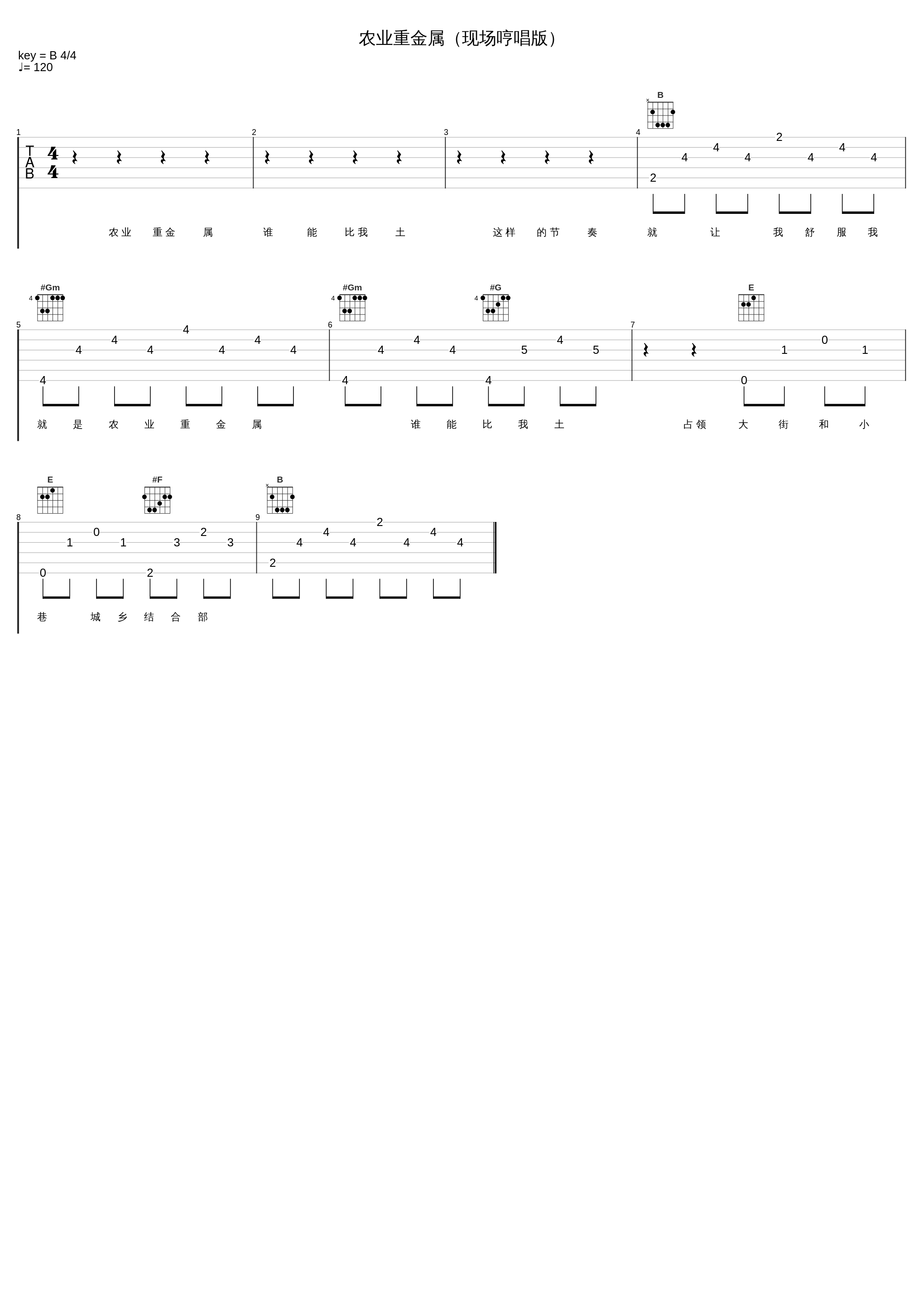 农业重金属（现场哼唱版）_赵天宇,孟子坤_1