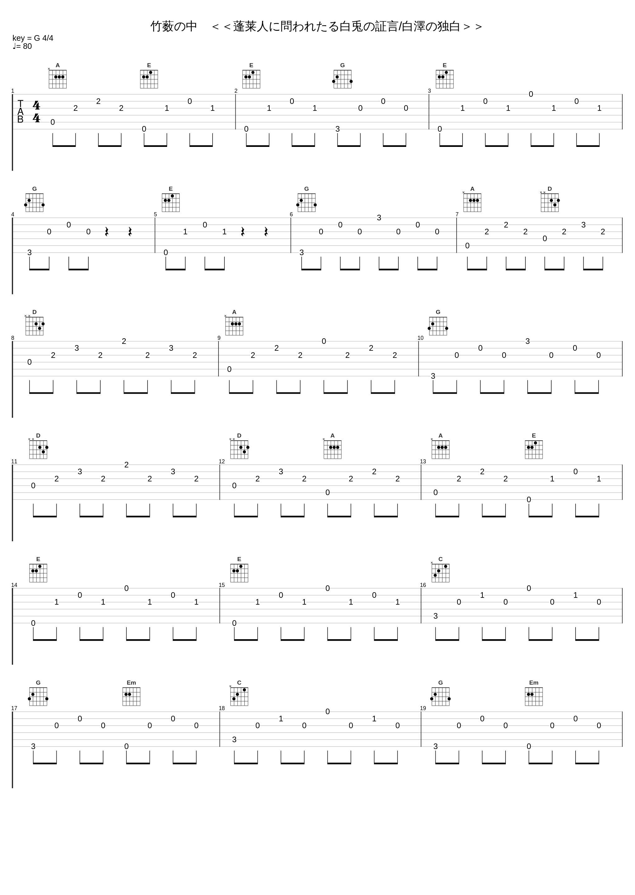 竹薮の中 <<蓬莱人に問われたる白兎の証言/白澤の独白>>_凋叶棕_1