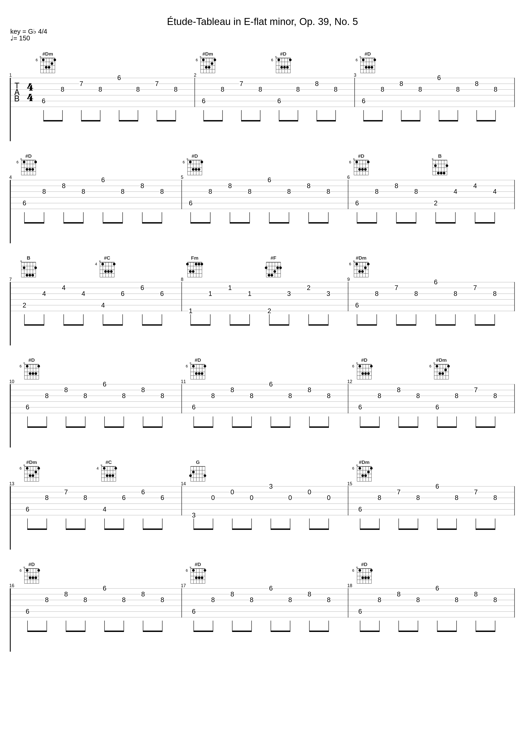 Étude-Tableau in E-flat minor, Op. 39, No. 5_Vladimir Horowitz,Sergei Rachmaninoff_1