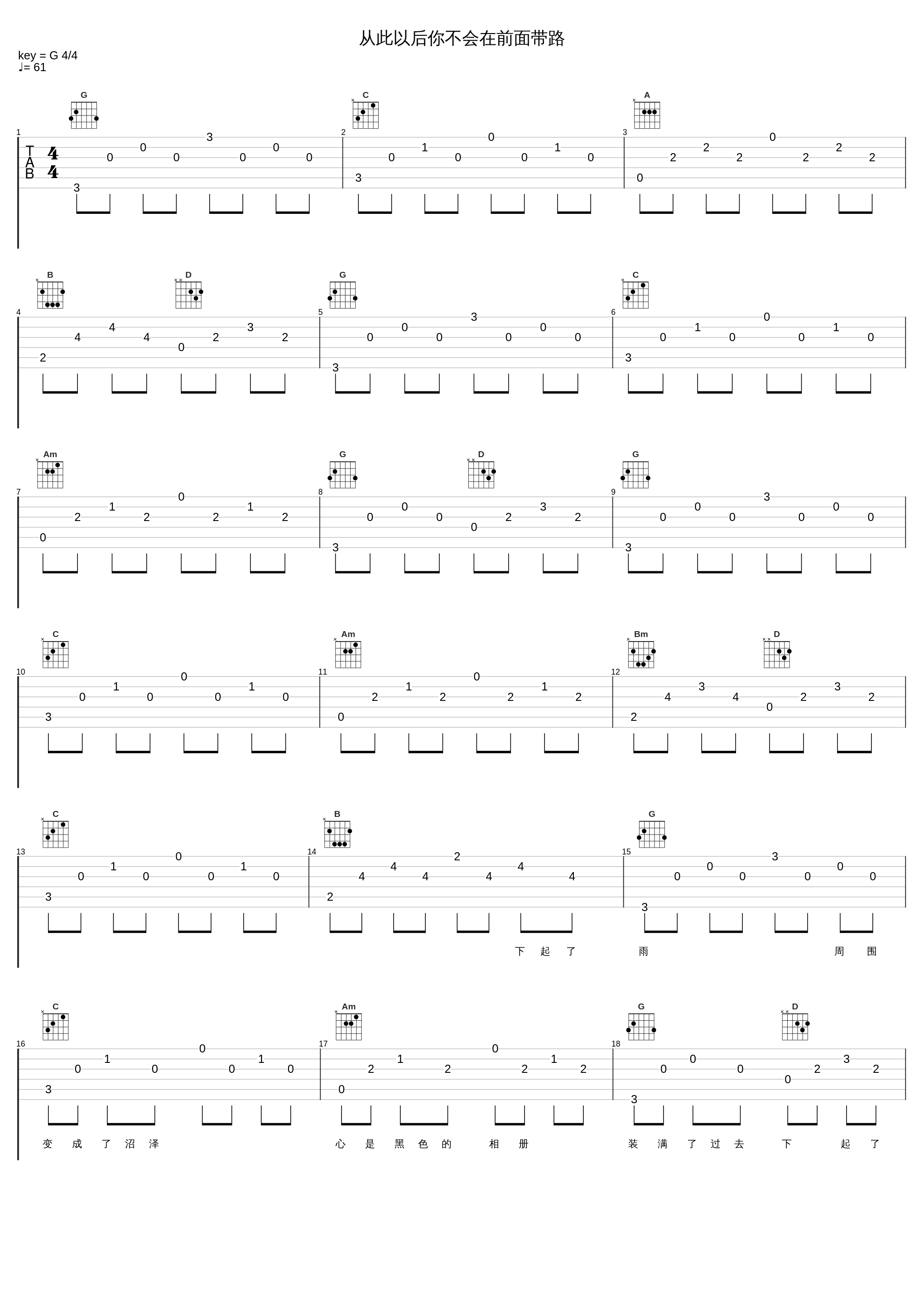 从此以后你不会在前面带路_低苦艾乐队_1