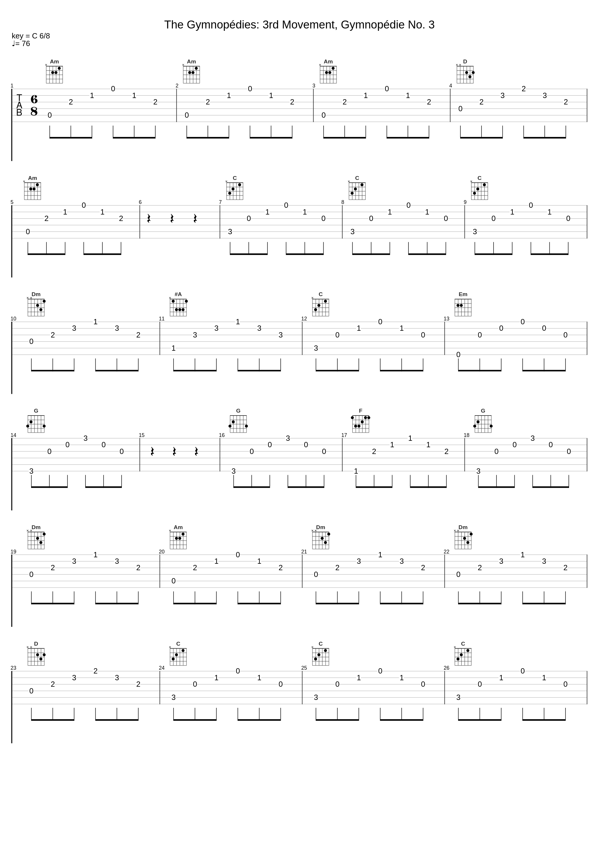 The Gymnopédies: 3rd Movement, Gymnopédie No. 3_Dan Gibson's Solitudes_1