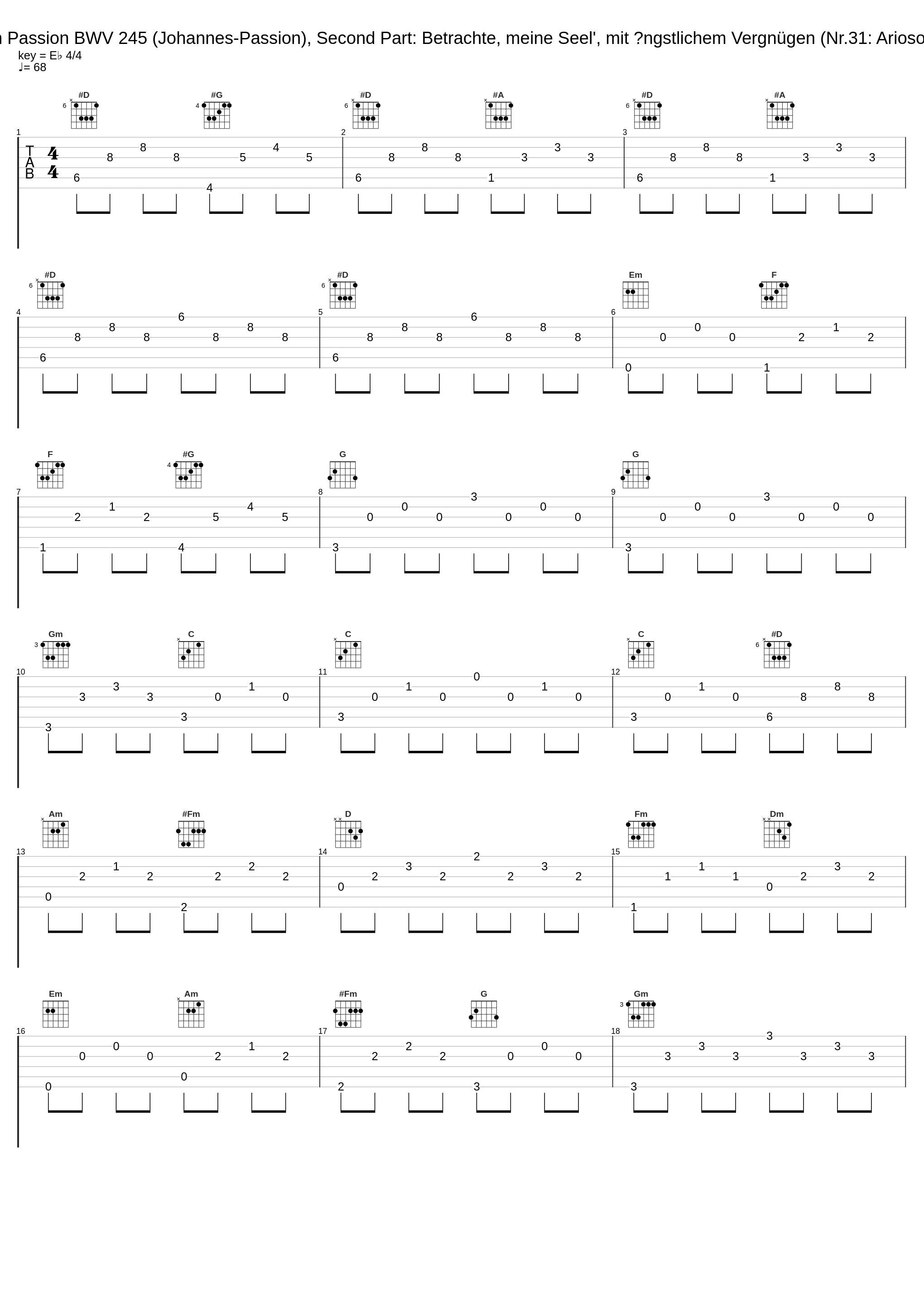 St. John Passion BWV 245 (Johannes-Passion), Second Part: Betrachte, meine Seel', mit ängstlichem Vergnügen (Nr.31: Arioso - Bass)_Fritz Wunderlich,Josef Traxel,Dietrich Fischer-Dieskau,Lisa Otto_1