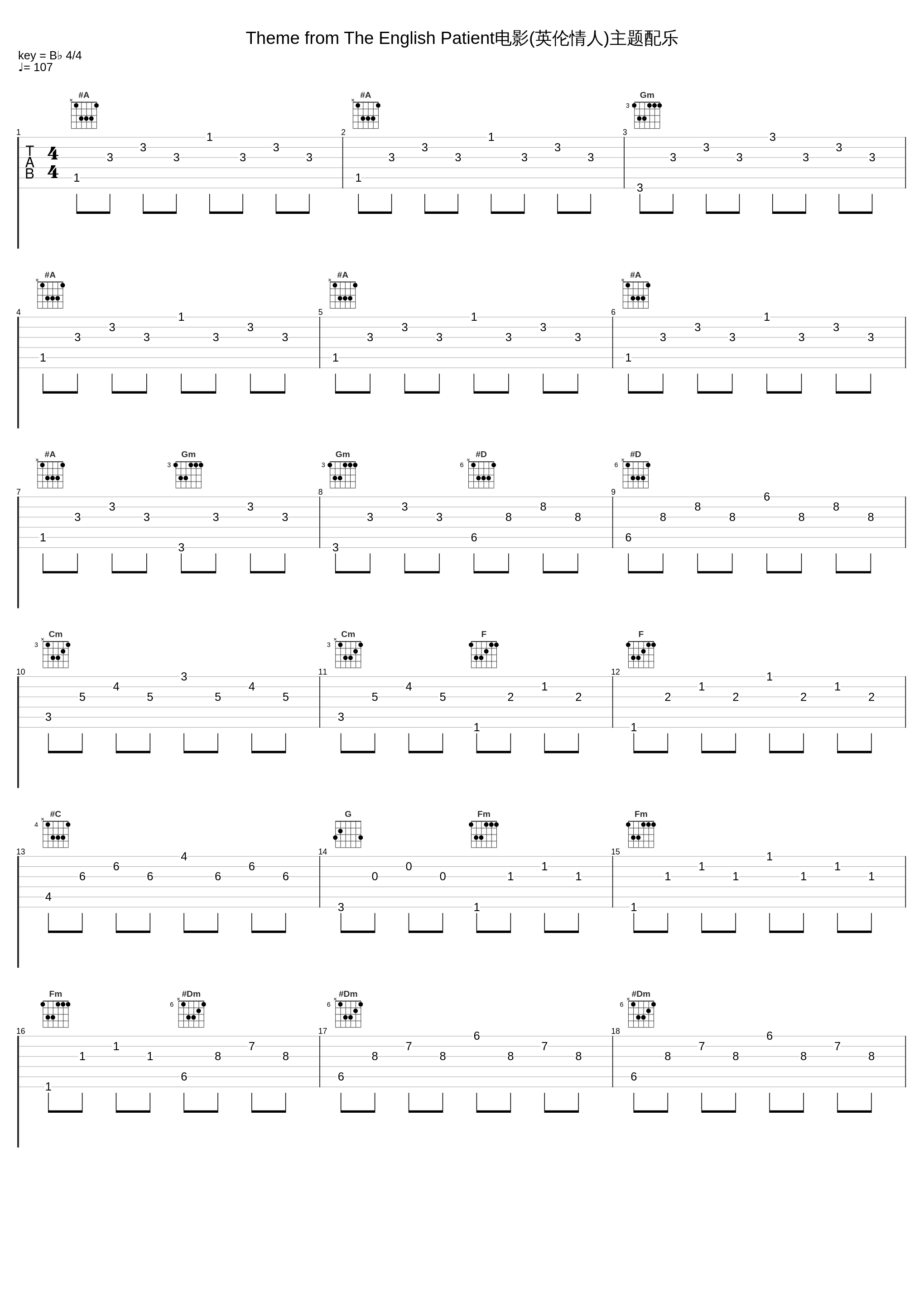 Theme from The English Patient电影(英伦情人)主题配乐_贵族乐团_1