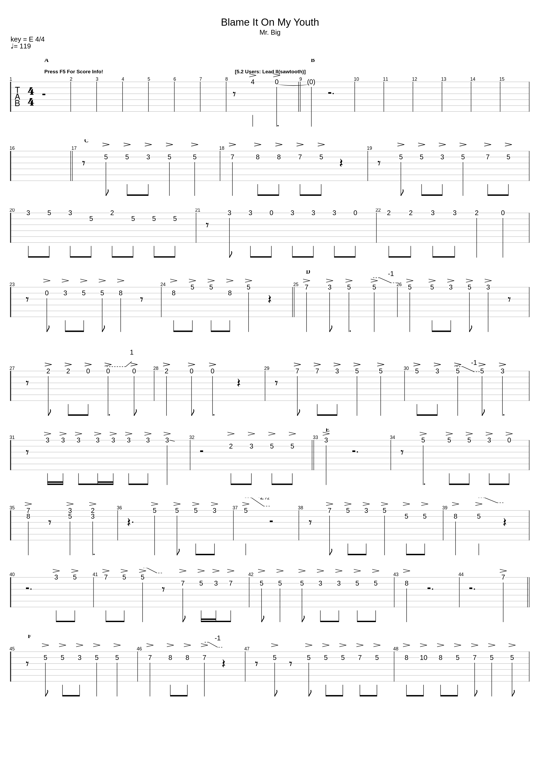 Blame It On My Youth_Mr. Big_1