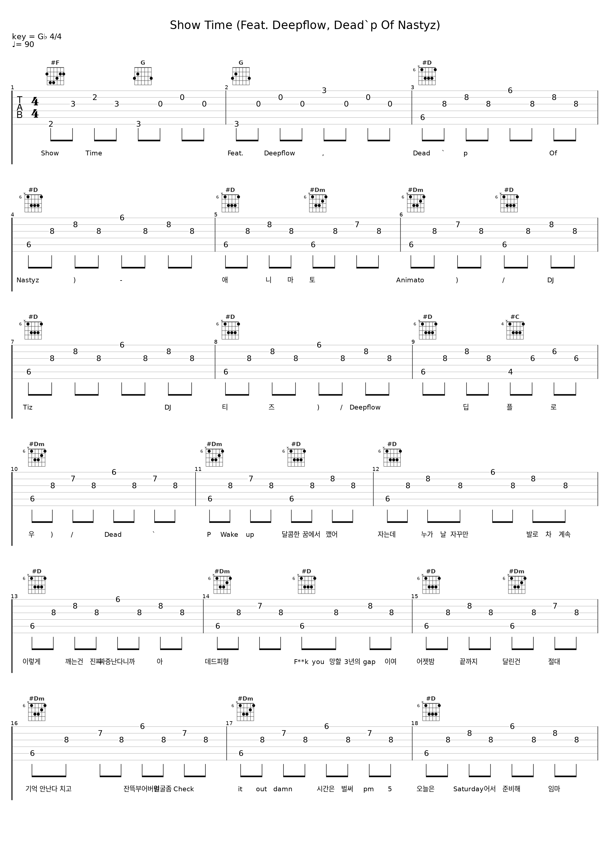 Show Time (Feat. Deepflow, Dead`p Of Nastyz)_애니마토,DJ Tiz,Deepflow,Dead`P_1