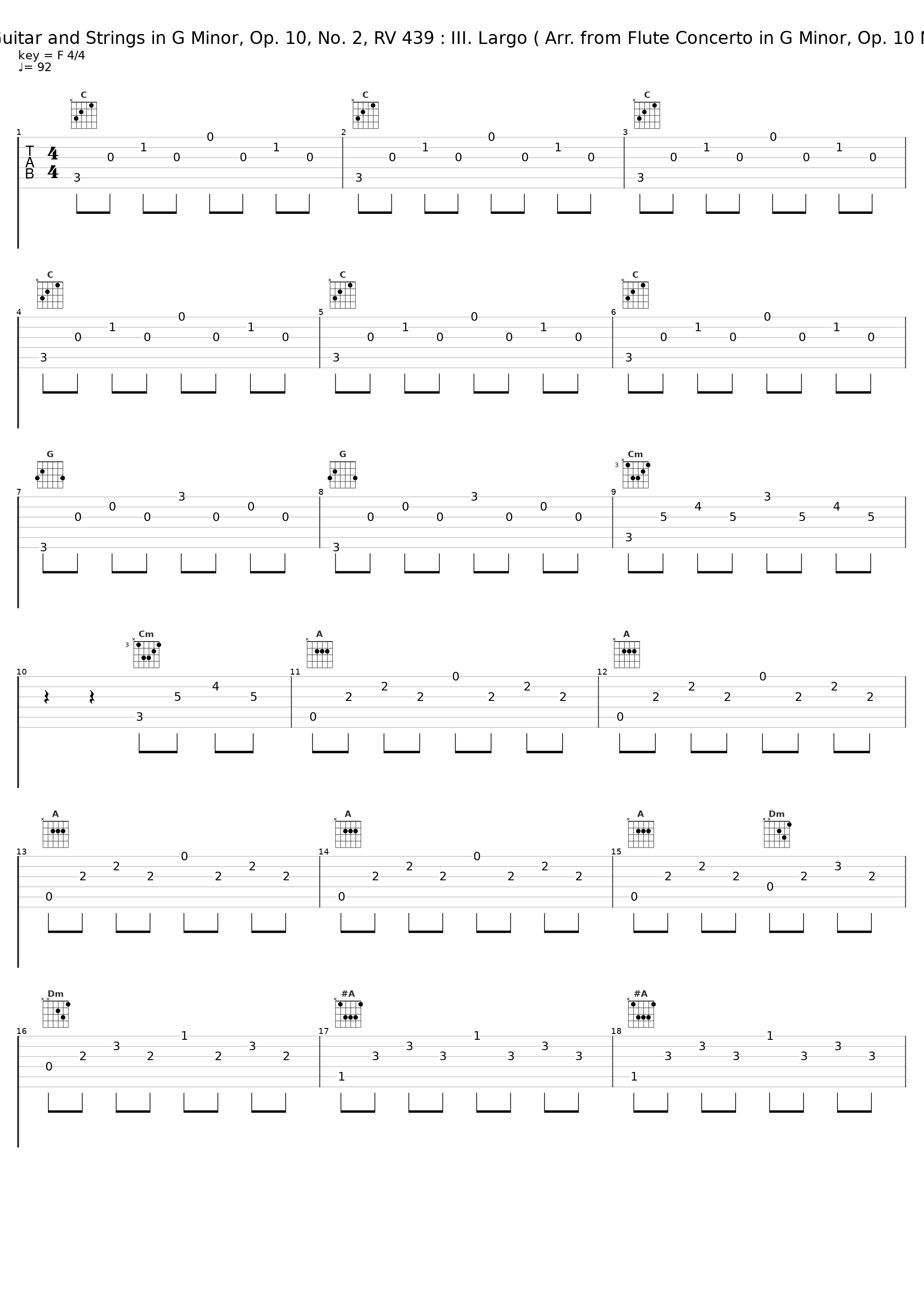 Concerto for Guitar and Strings in G Minor, Op. 10, No. 2, RV 439 : III. Largo ( Arr. from Flute Concerto in G Minor, Op. 10 No. 2, RV 439 )_Pepe Romero,I Musici_1