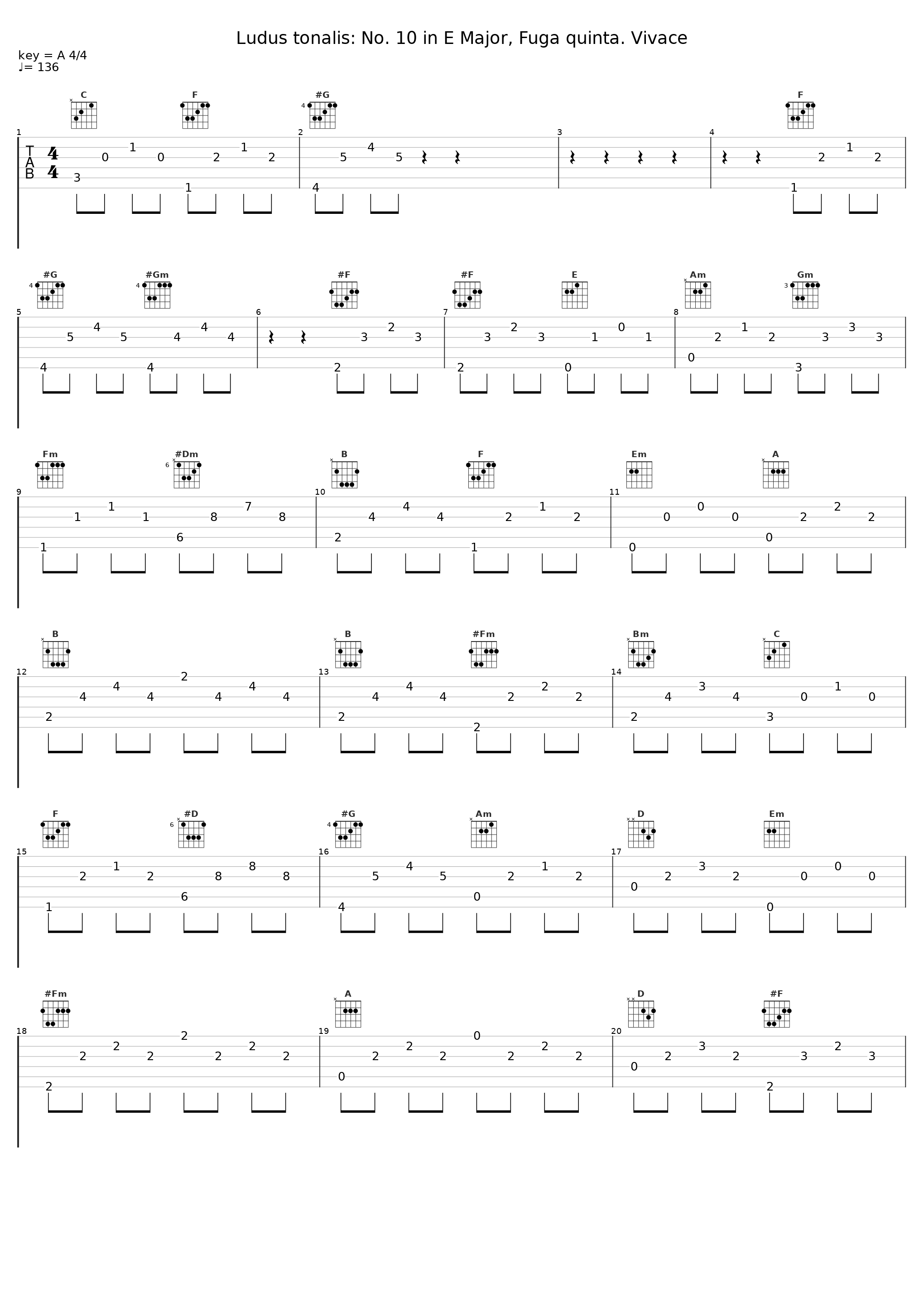 Ludus tonalis: No. 10 in E Major, Fuga quinta. Vivace_Hans Petermandl_1