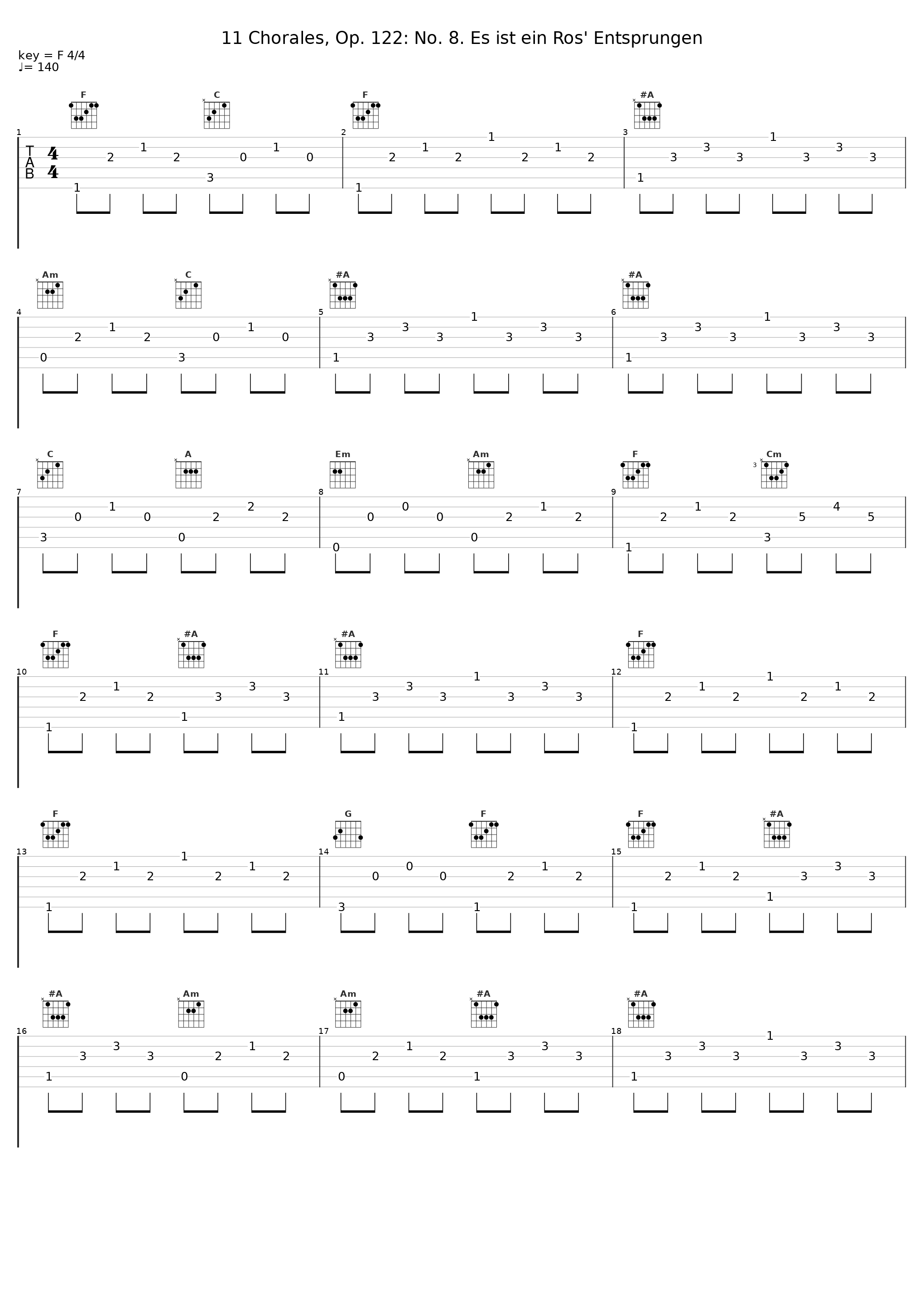 11 Chorales, Op. 122: No. 8. Es ist ein Ros' Entsprungen_Nada_1