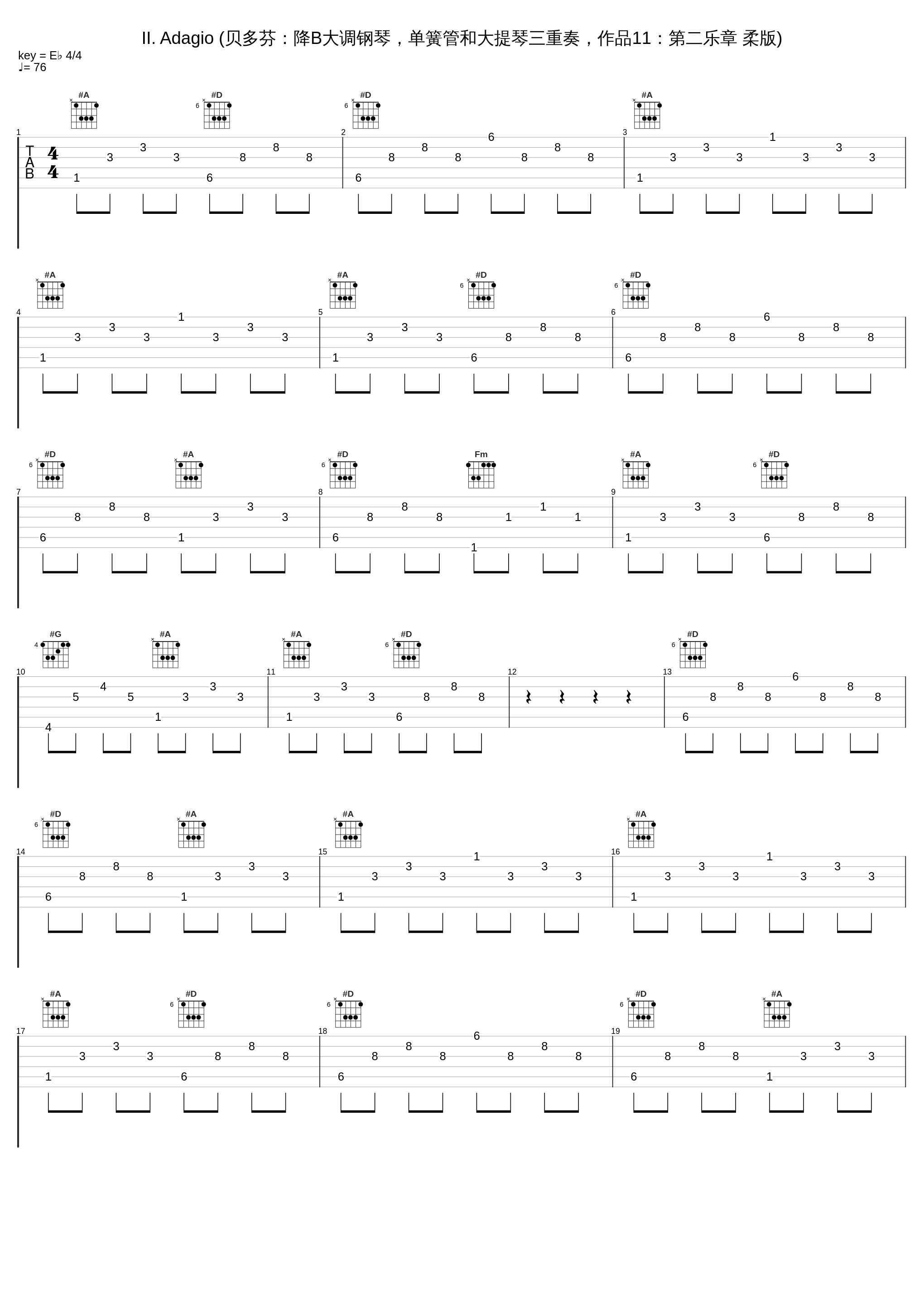 II. Adagio (贝多芬：降B大调钢琴，单簧管和大提琴三重奏，作品11：第二乐章 柔版)_Emanuel Ax,马友友,Richard Stoltzman_1