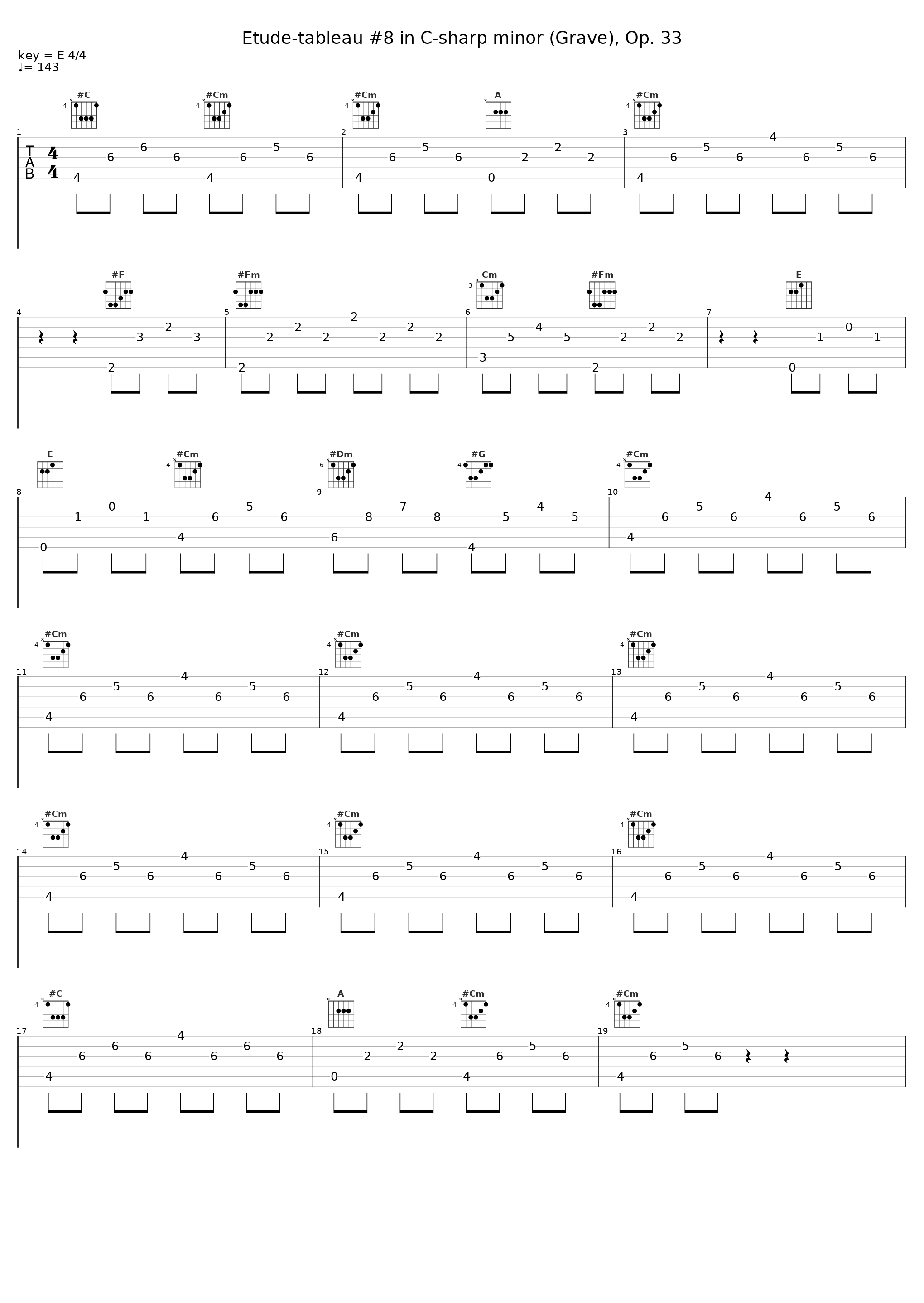 Etude-tableau #8 in C-sharp minor (Grave), Op. 33_Igor Riabov,Sergei Rachmaninoff_1