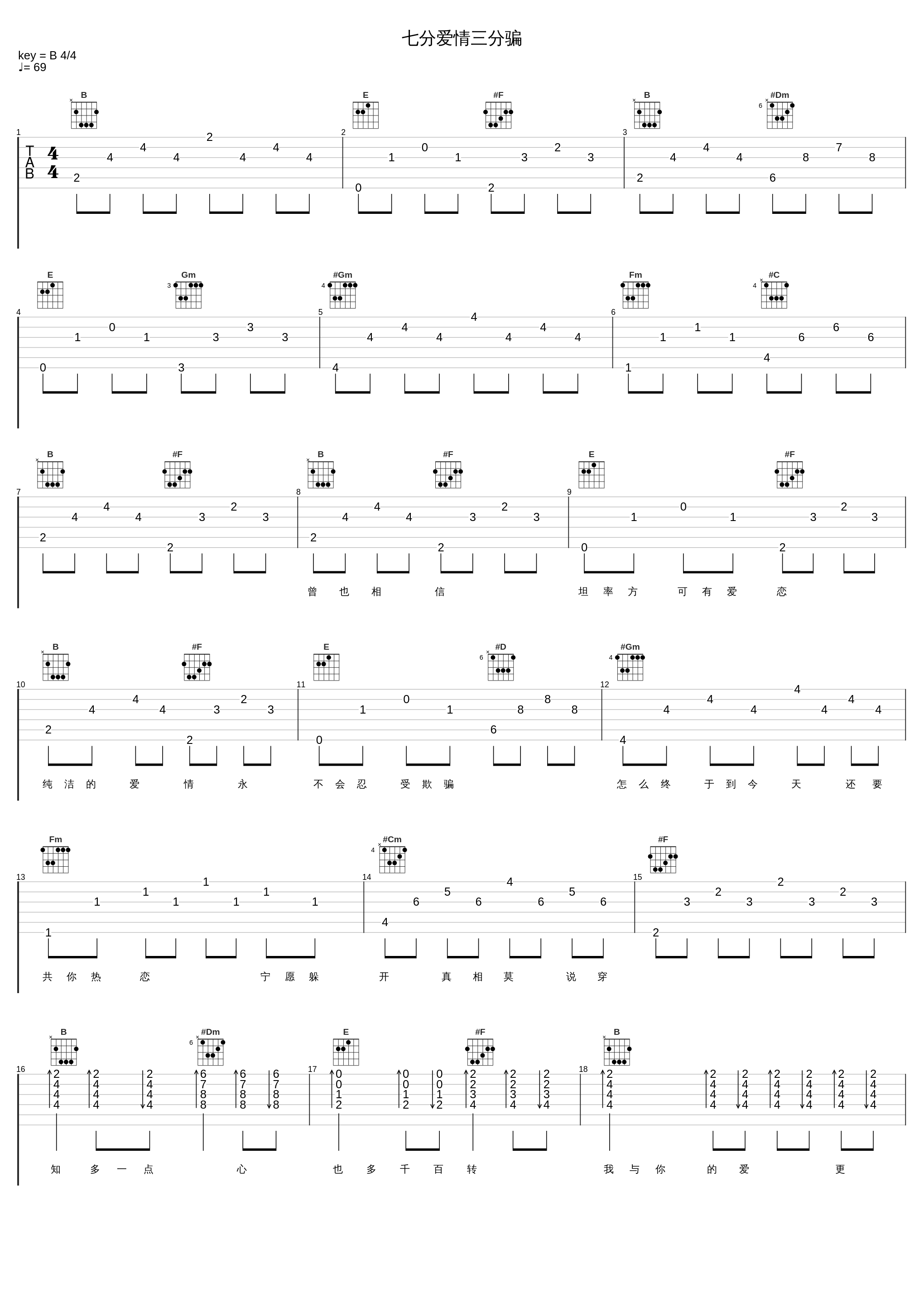 七分爱情三分骗_陈慧娴_1