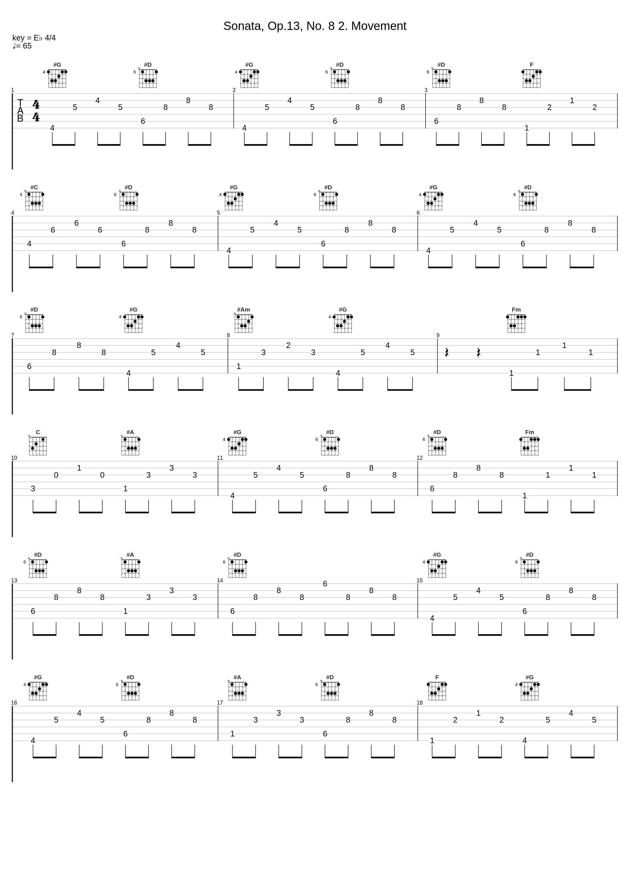 Sonata, Op.13, No. 8 2. Movement_Ludwig van Beethoven,Nologo_1