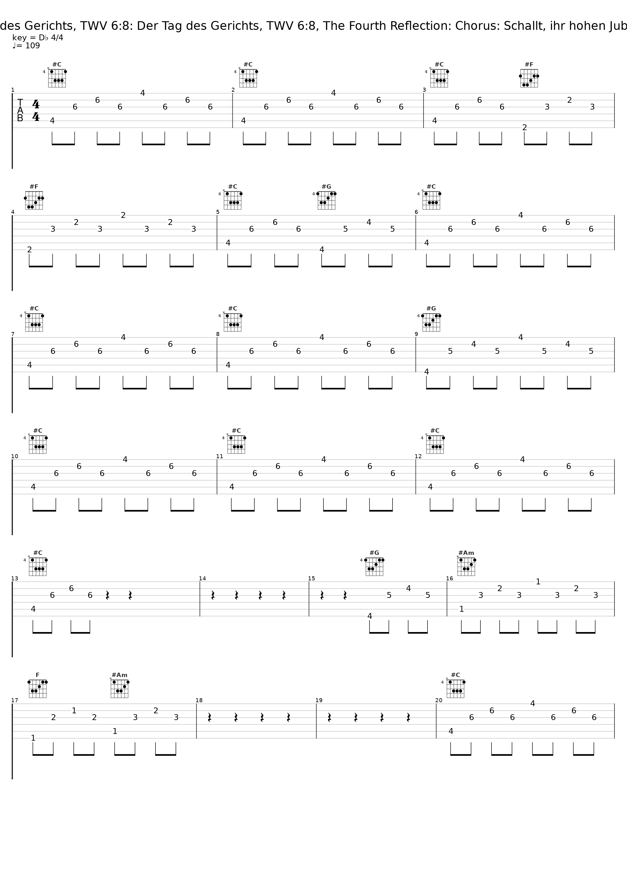 Der Tag des Gerichts, TWV 6:8: Der Tag des Gerichts, TWV 6:8, The Fourth Reflection: Chorus: Schallt, ihr hohen Jubellieder!_Rheinische Kantorei,Georg Philipp Telemann_1