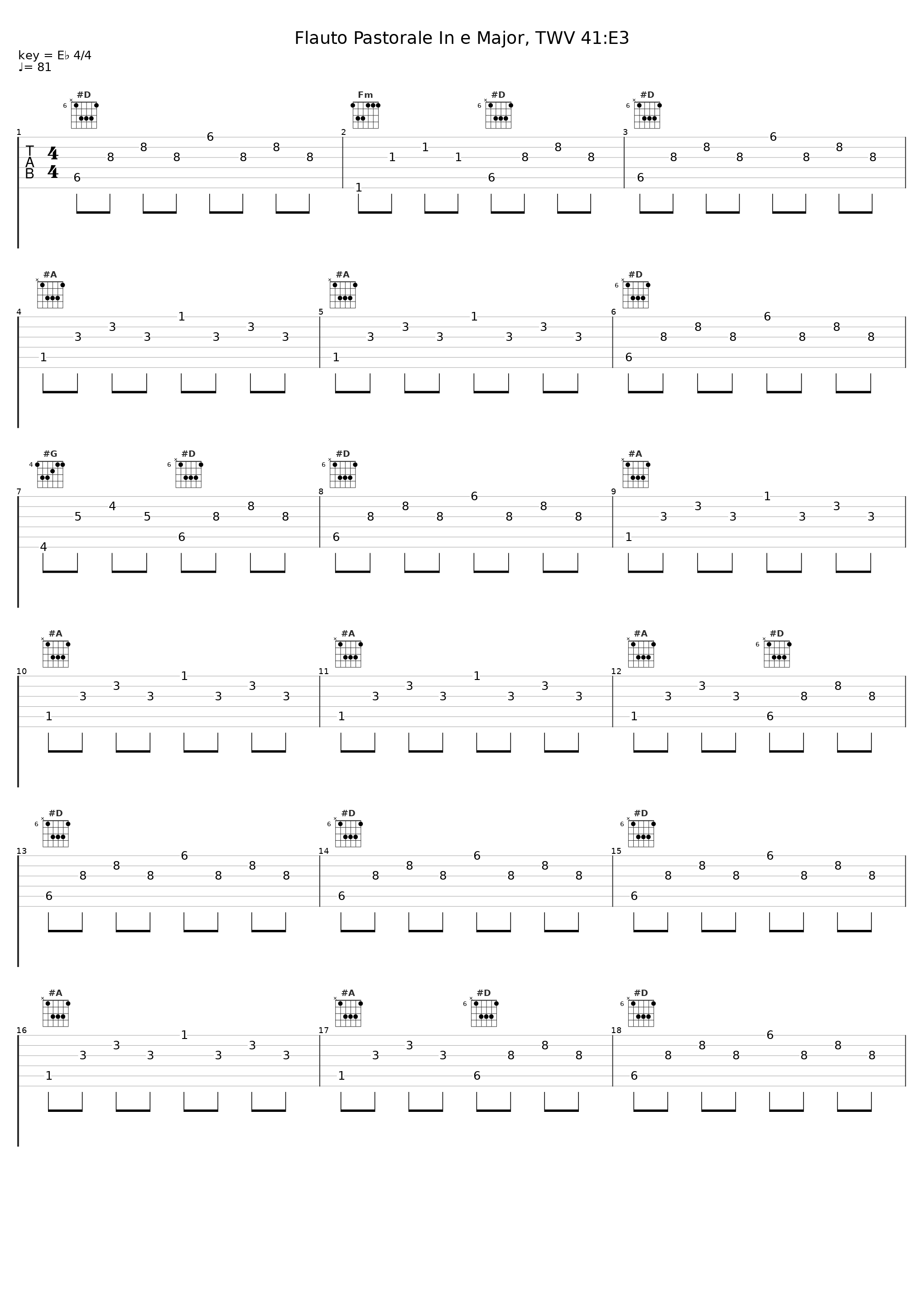 Flauto Pastorale In e Major, TWV 41:E3_Clas Pehrsson,Georg Philipp Telemann_1