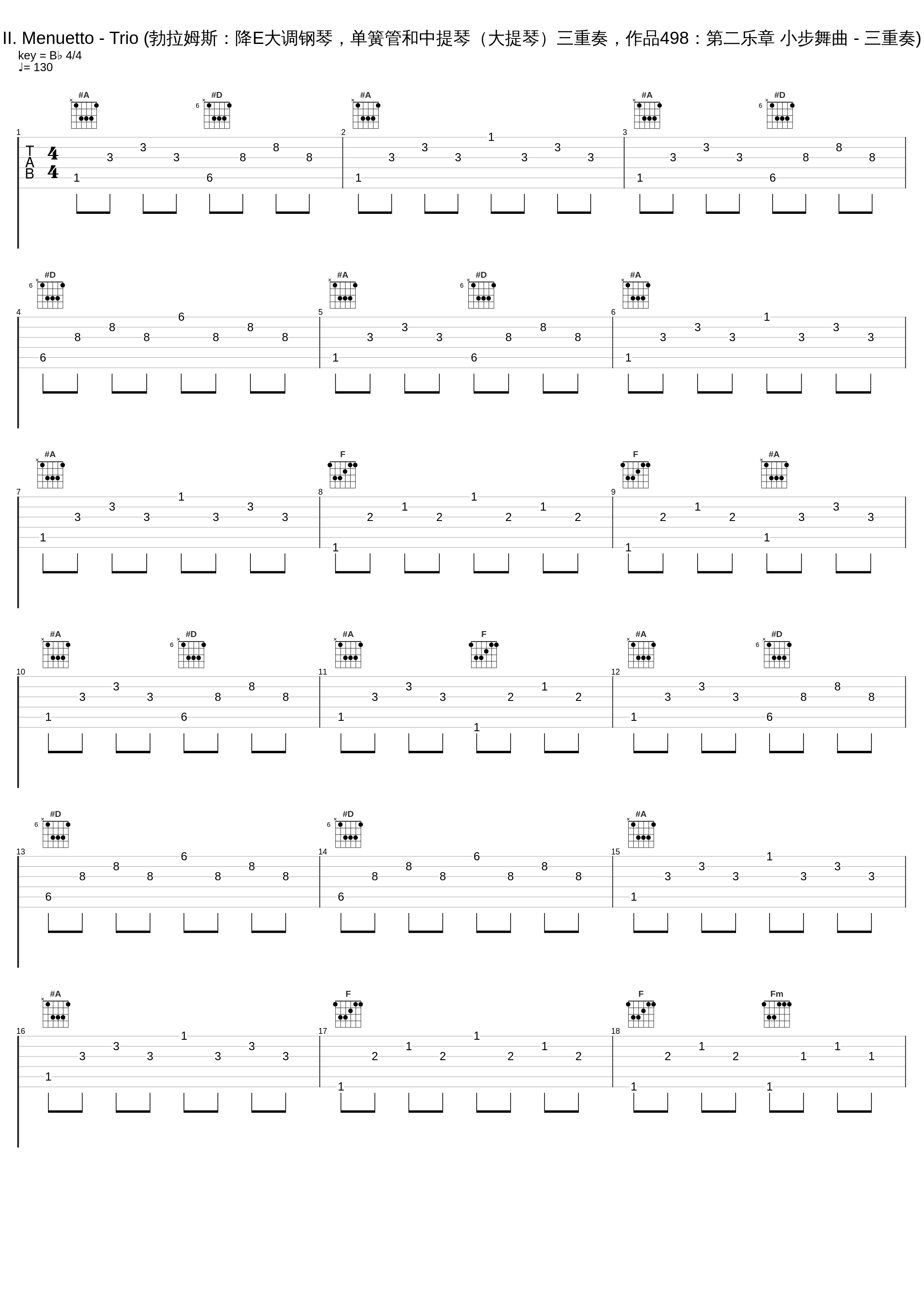 II. Menuetto - Trio (勃拉姆斯：降E大调钢琴，单簧管和中提琴（大提琴）三重奏，作品498：第二乐章 小步舞曲 - 三重奏)_Emanuel Ax,马友友,Richard Stoltzman_1