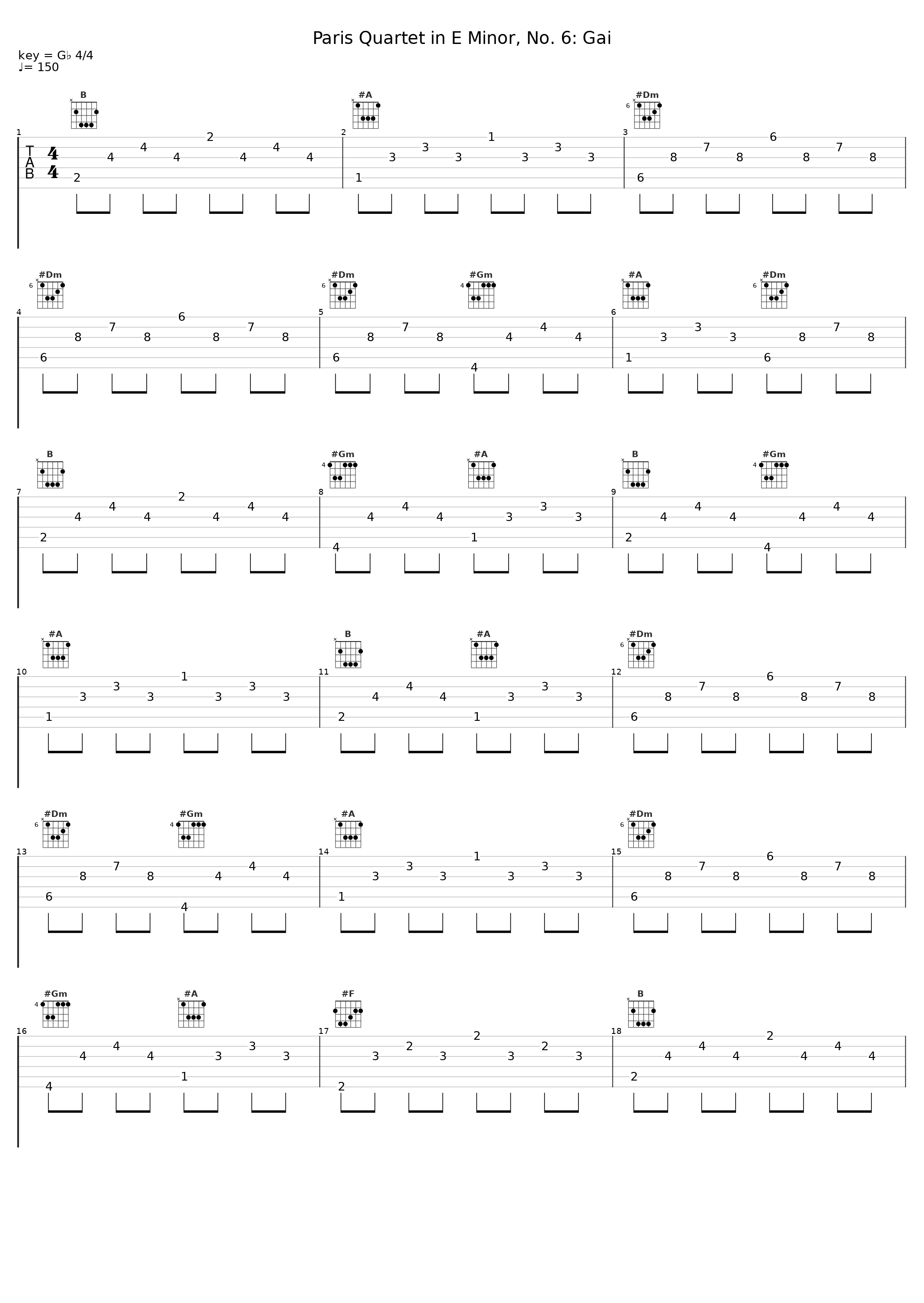 Paris Quartet in E Minor, No. 6: Gai_Florilegium,Telemann,Georg Philipp Telemann_1