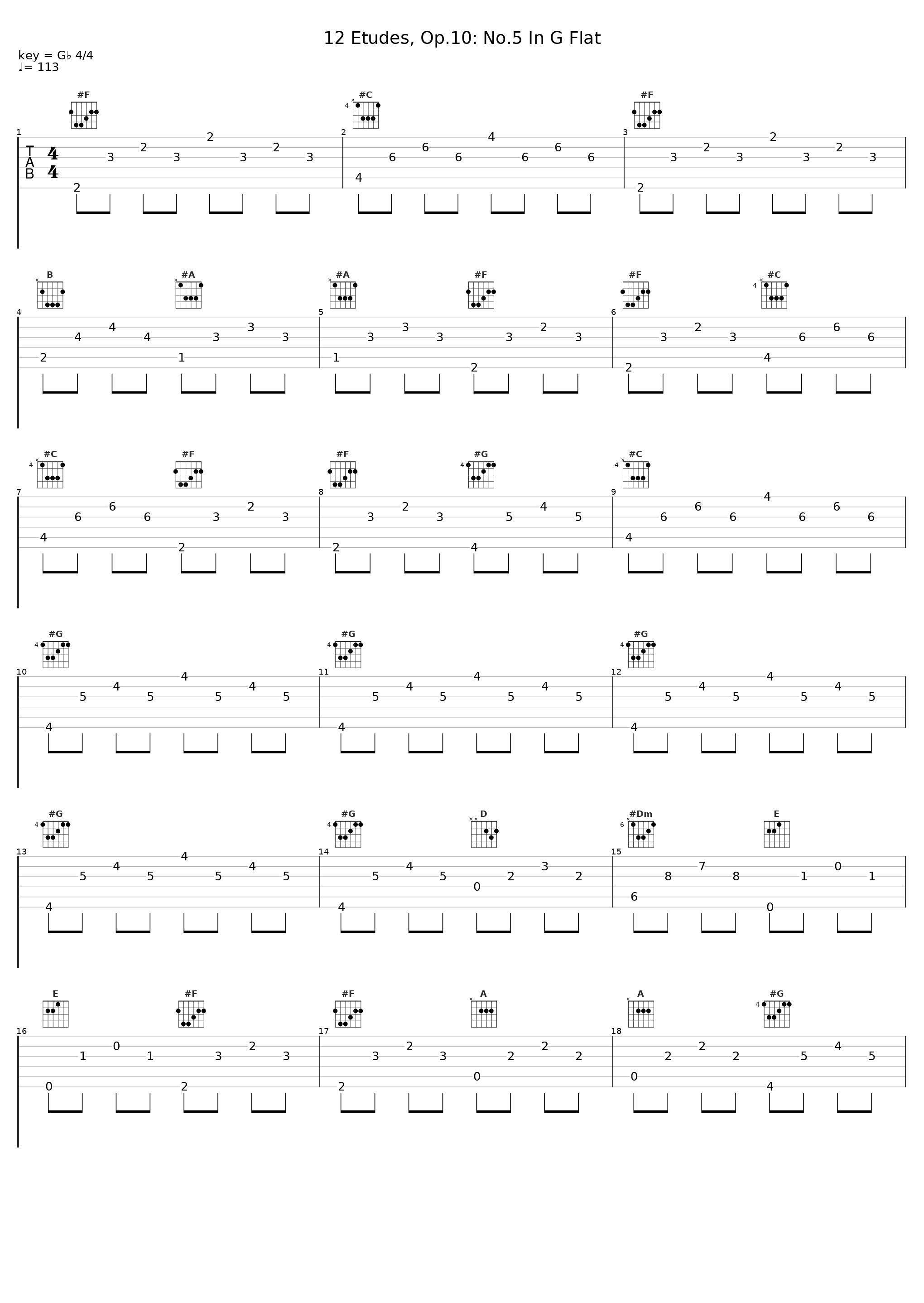 12 Etudes, Op.10: No.5 In G Flat_Sophie Maria Prince,Frédéric Chopin_1