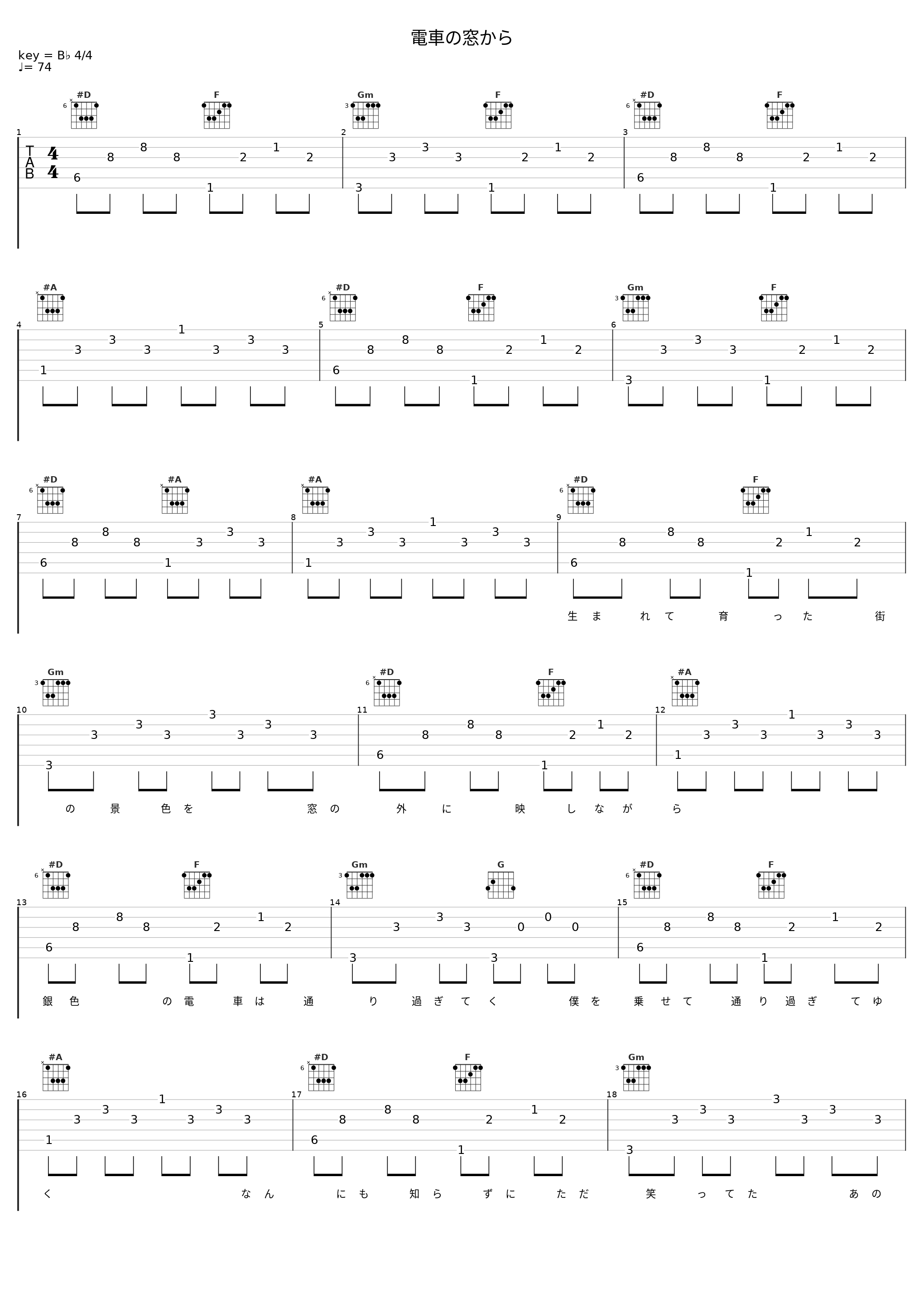 電車の窓から_back number_1