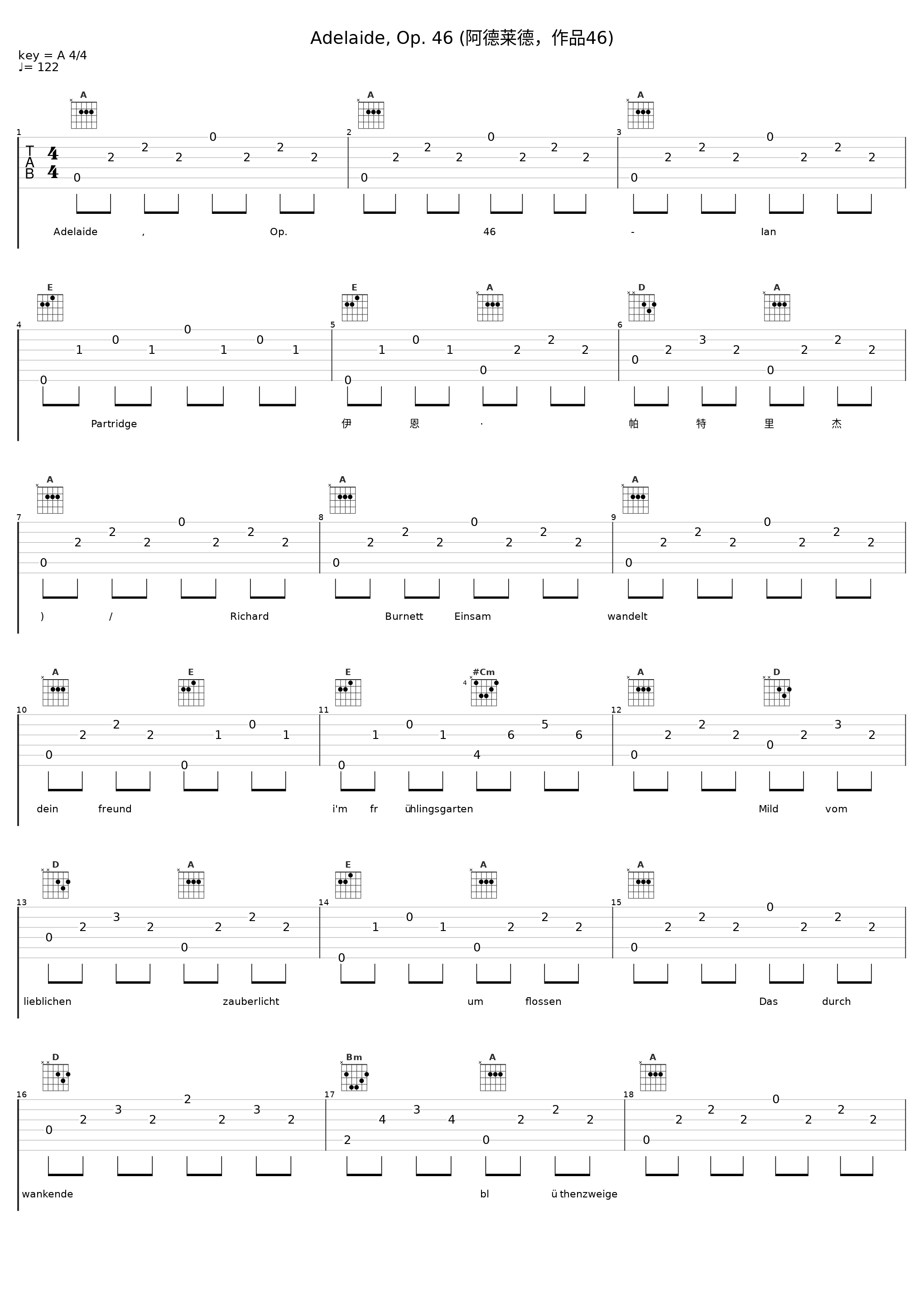 Adelaide, Op. 46 (阿德莱德，作品46)_Ian Partridge,Richard Burnett_1