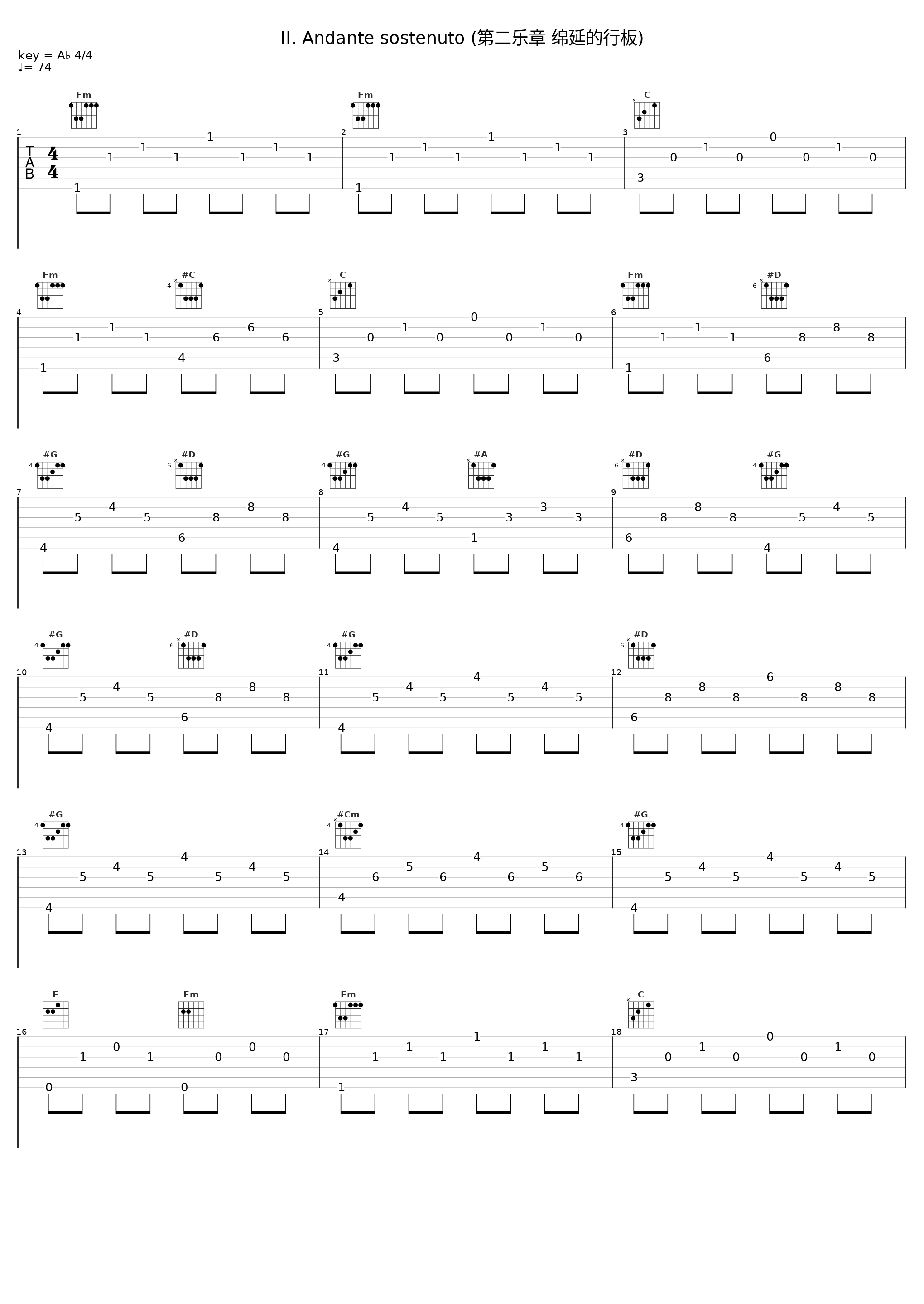 II. Andante sostenuto (第二乐章 绵延的行板)_Jeremy Polmear,Diana Ambache_1