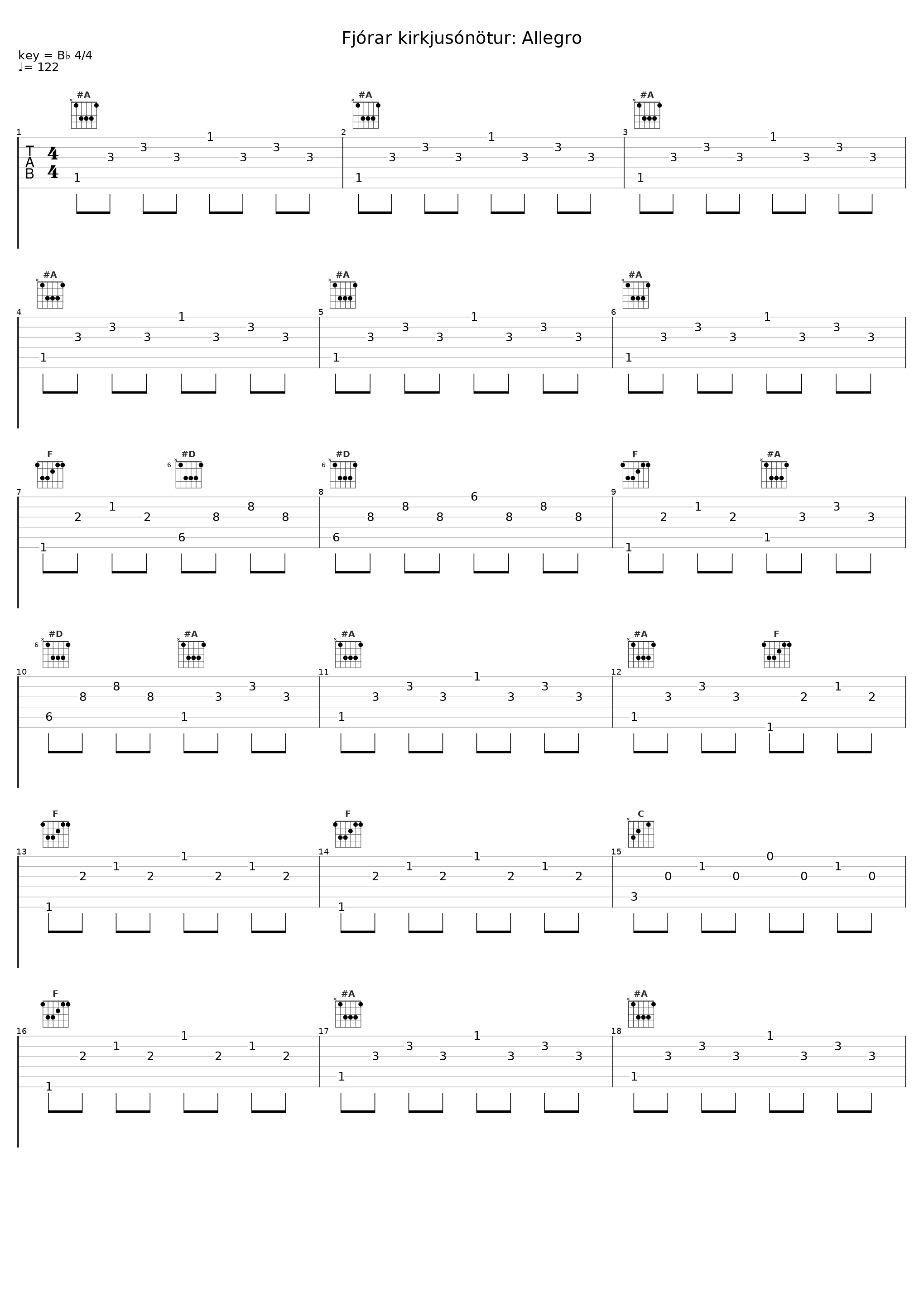 Fjórar kirkjusónötur: Allegro_Douglas A. Brotchie,Einar Johannesson_1