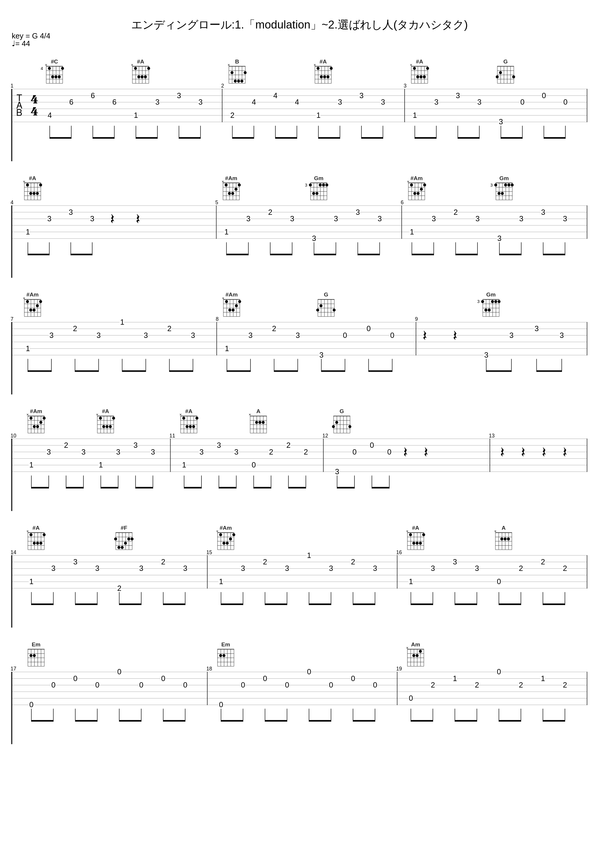 エンディングロール:1.「modulation」~2.選ばれし人(タカハシタク)_大岛满_1