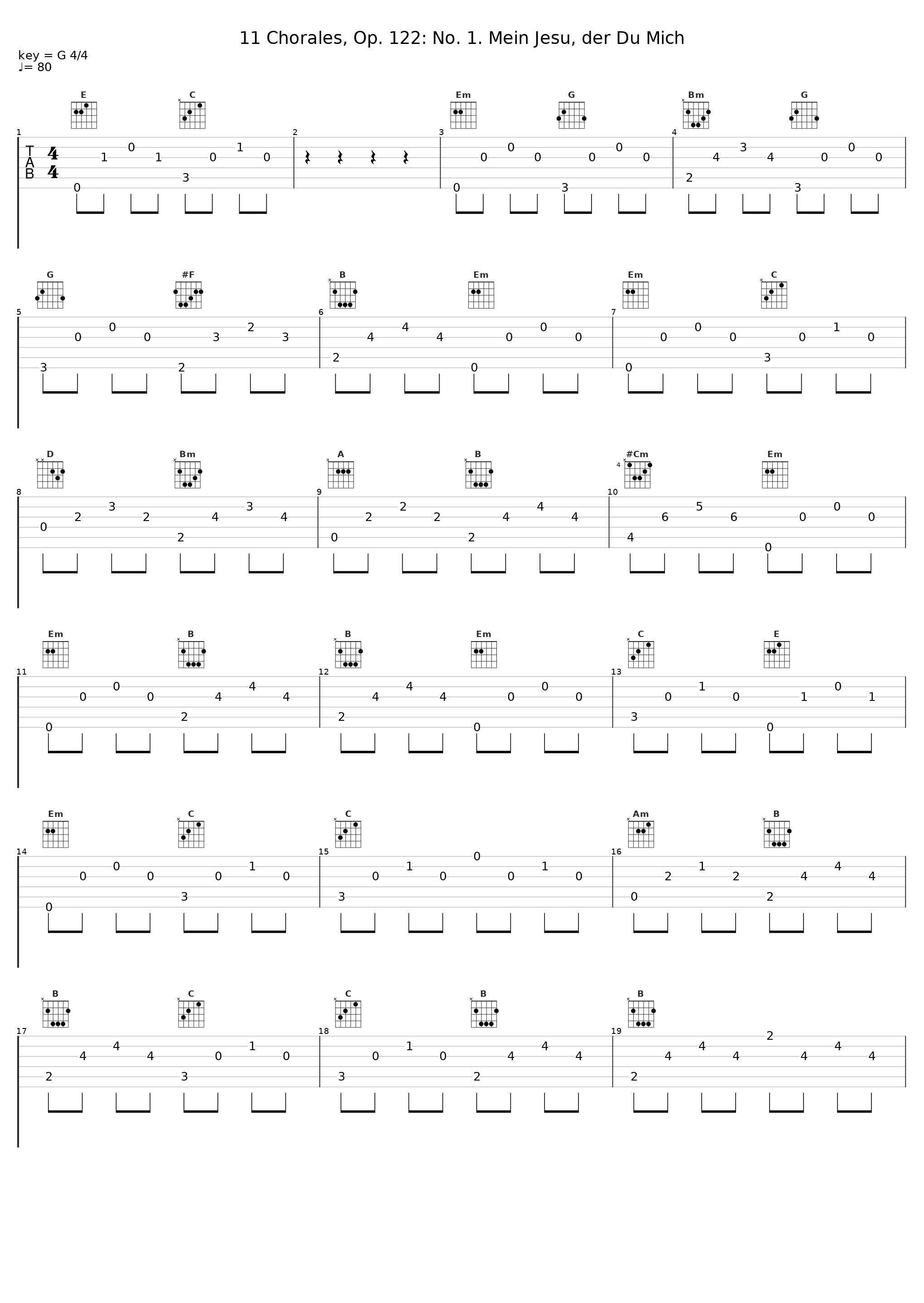 11 Chorales, Op. 122: No. 1. Mein Jesu, der Du Mich_Nada_1