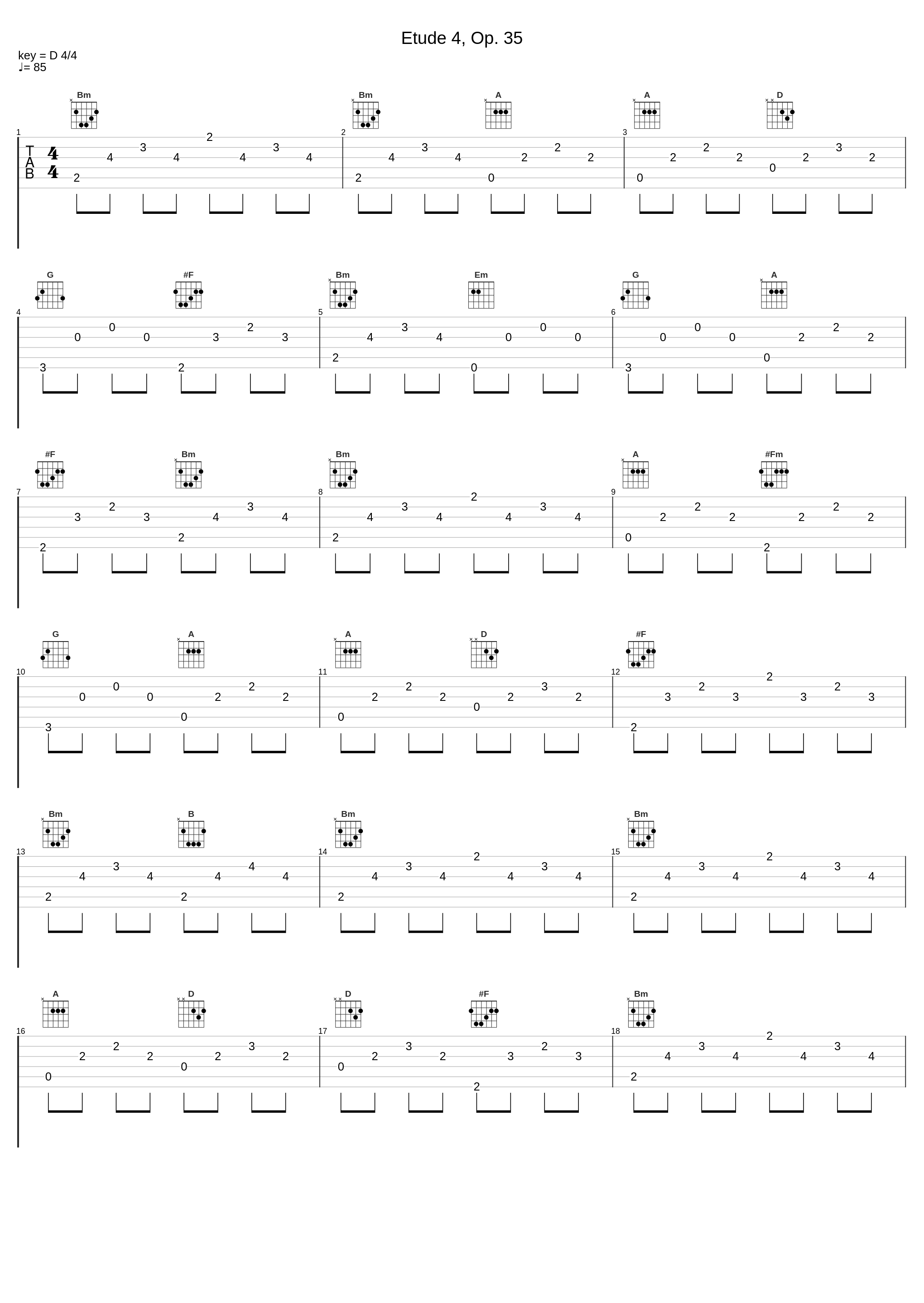 Etude 4, Op. 35_Dr. Coenobite,Fernando Sor_1