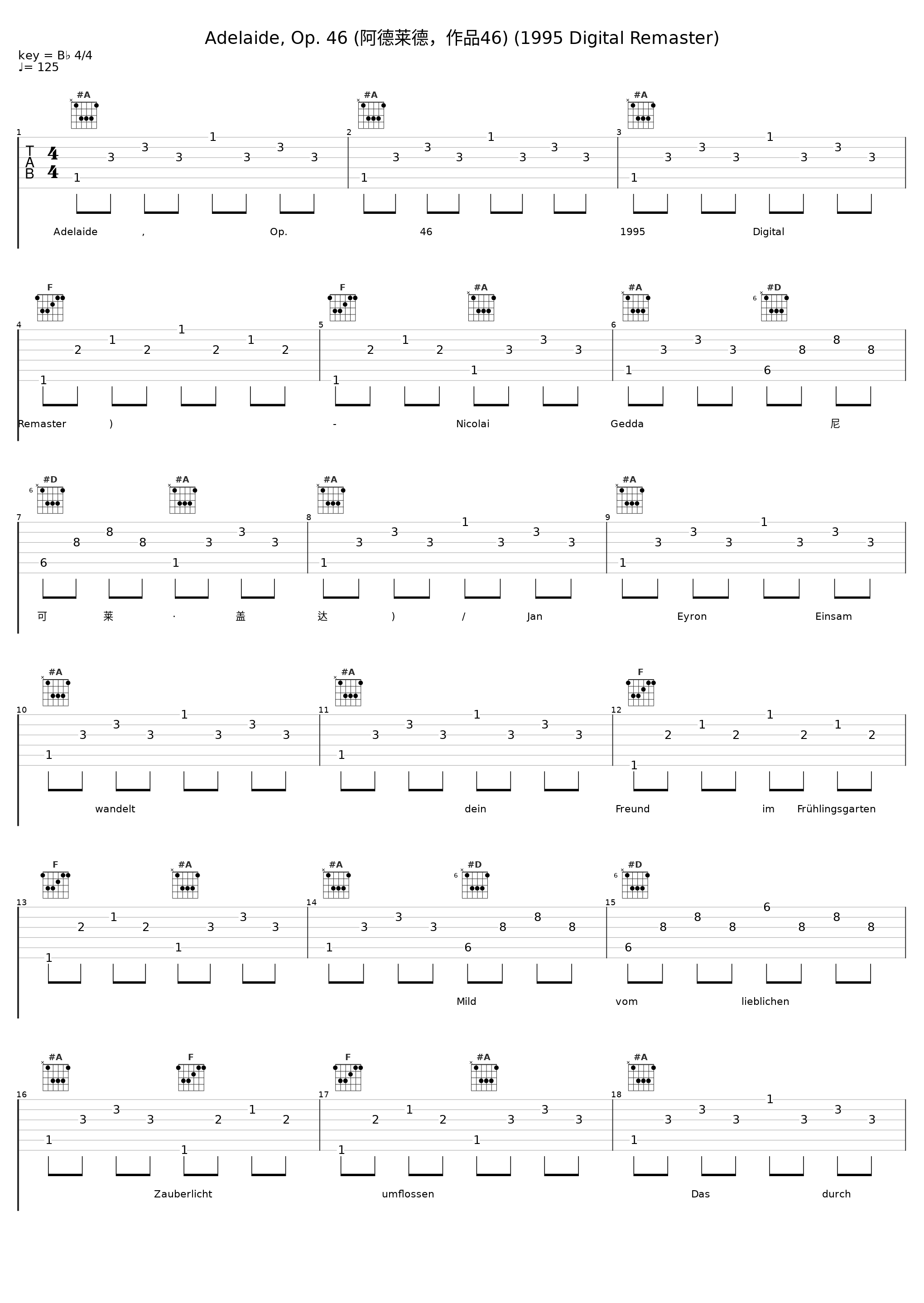 Adelaide, Op. 46 (阿德莱德，作品46) (1995 Digital Remaster)_Nicolai Gedda,Jan Eyron_1