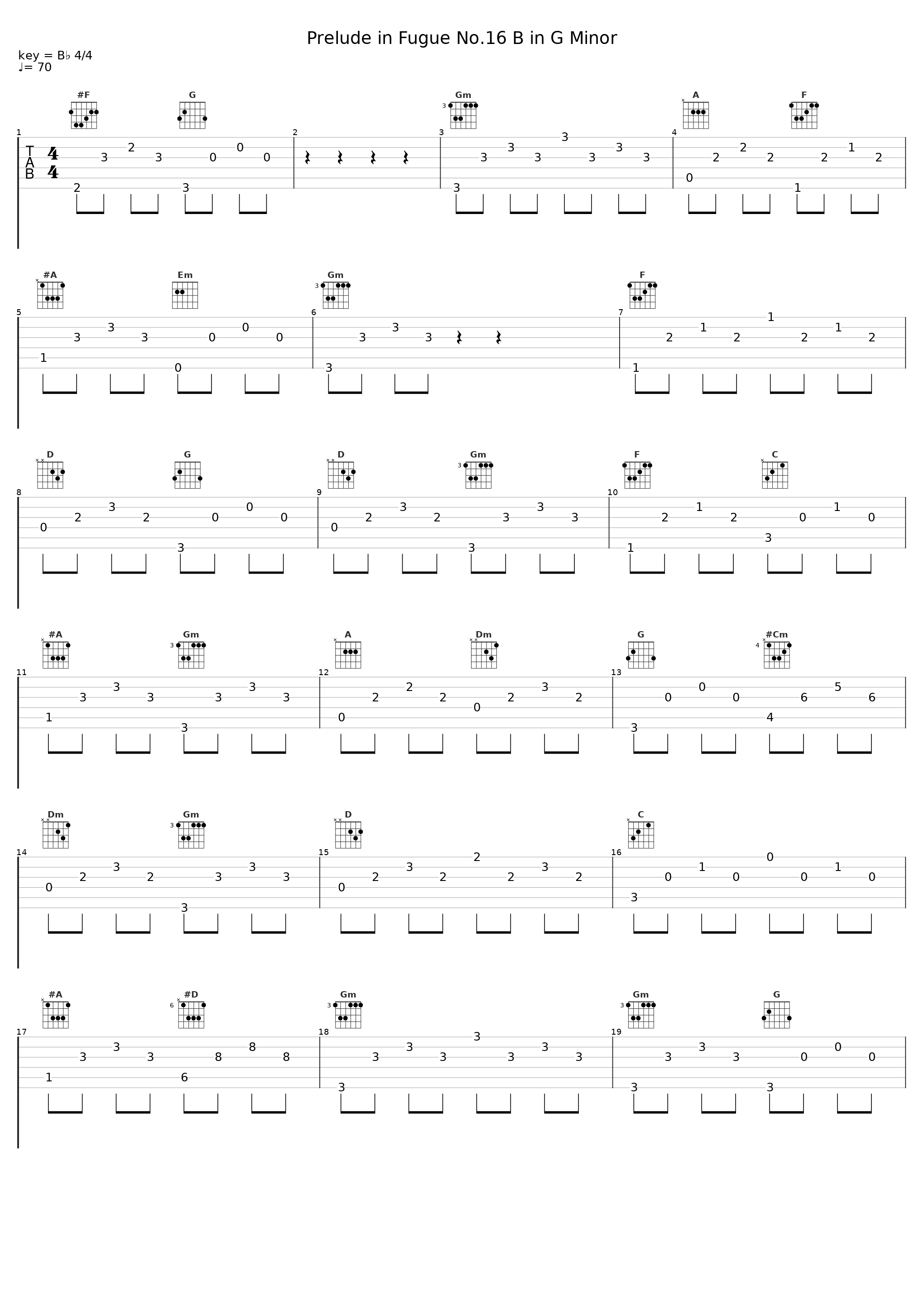 Prelude in Fugue No.16 B in G Minor_Johann Sebastian Bach_1