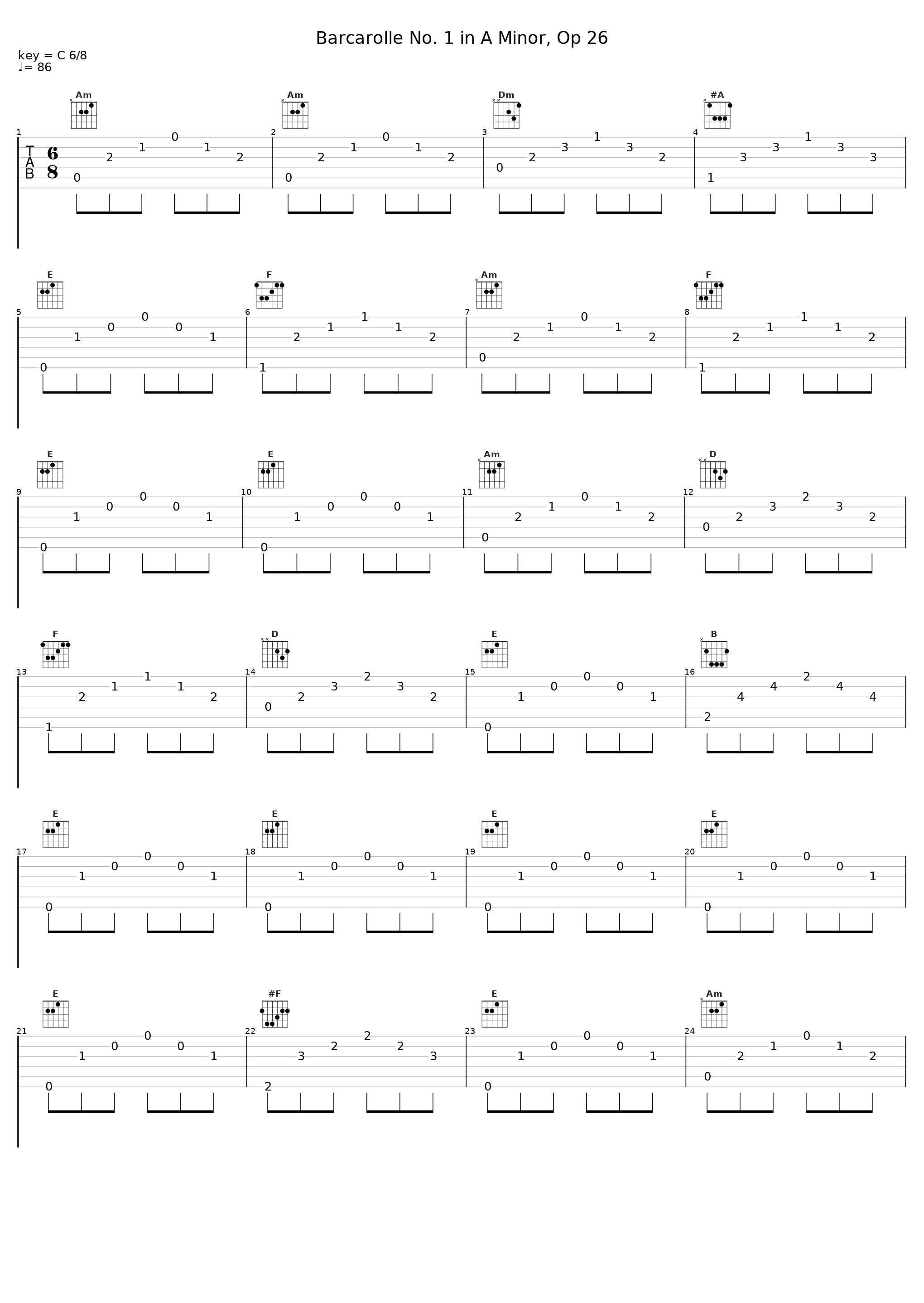 Barcarolle No. 1 in A Minor, Op 26_Sehee Kim_1