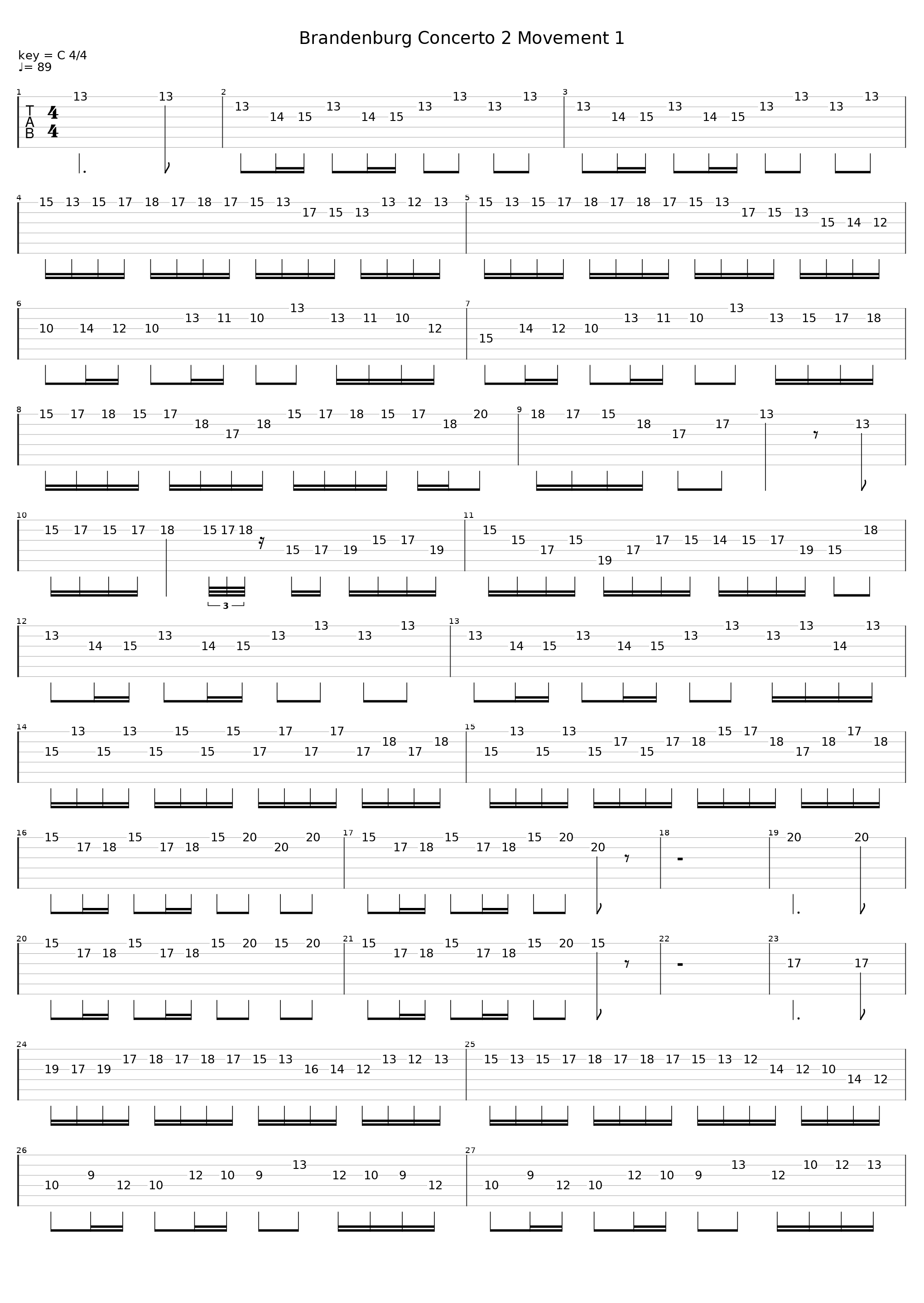 Brandenburg Concerto 2 Movement 1_Johann Sebastian Bach_1