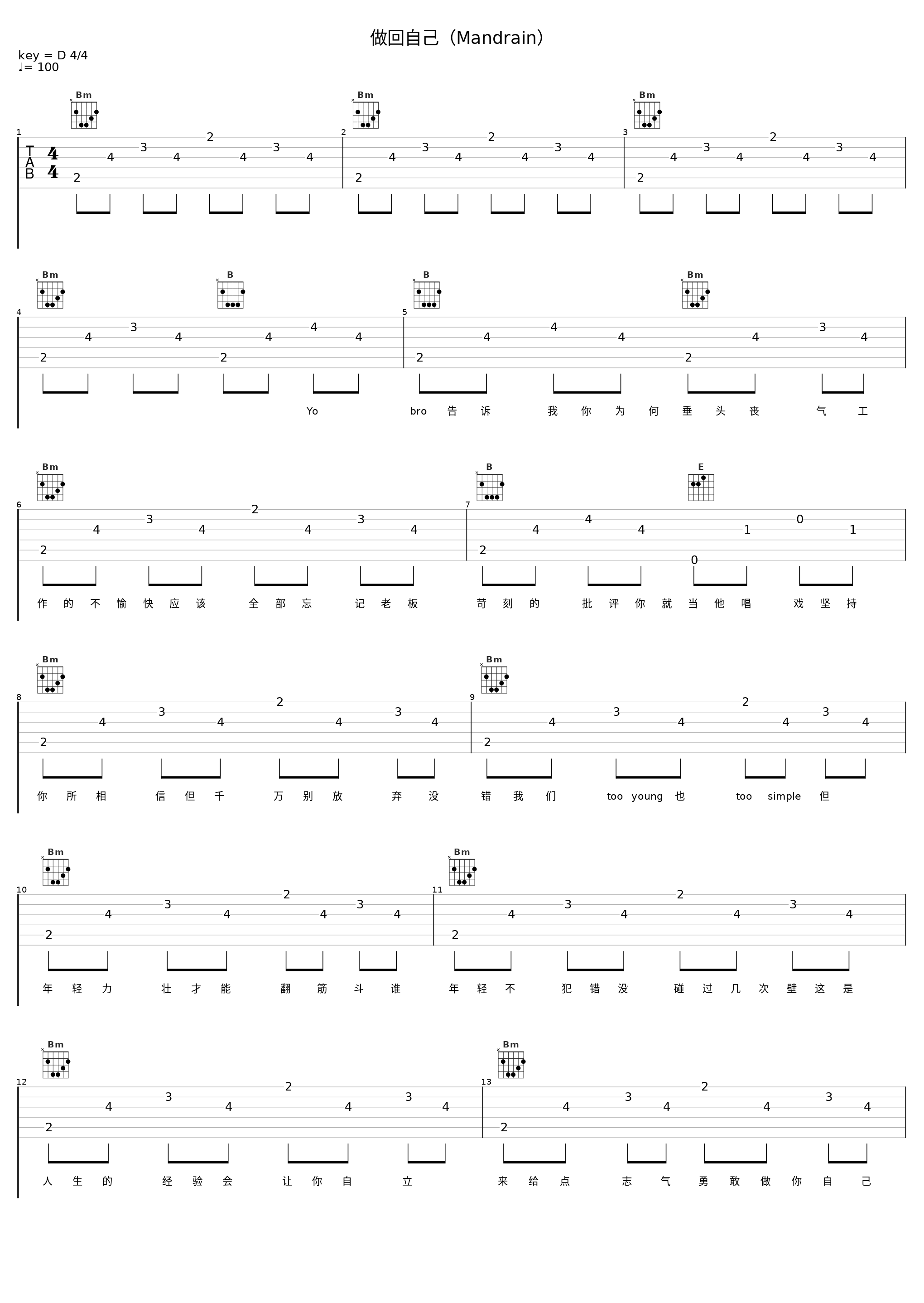 做回自己（Mandrain）_矮仔维_1