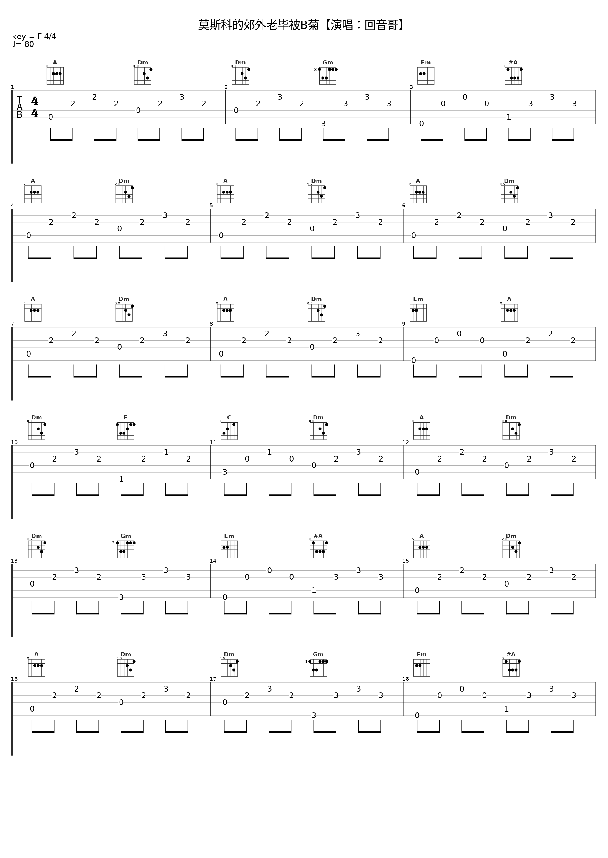 莫斯科的郊外老毕被B菊【演唱：回音哥】_回音哥_1