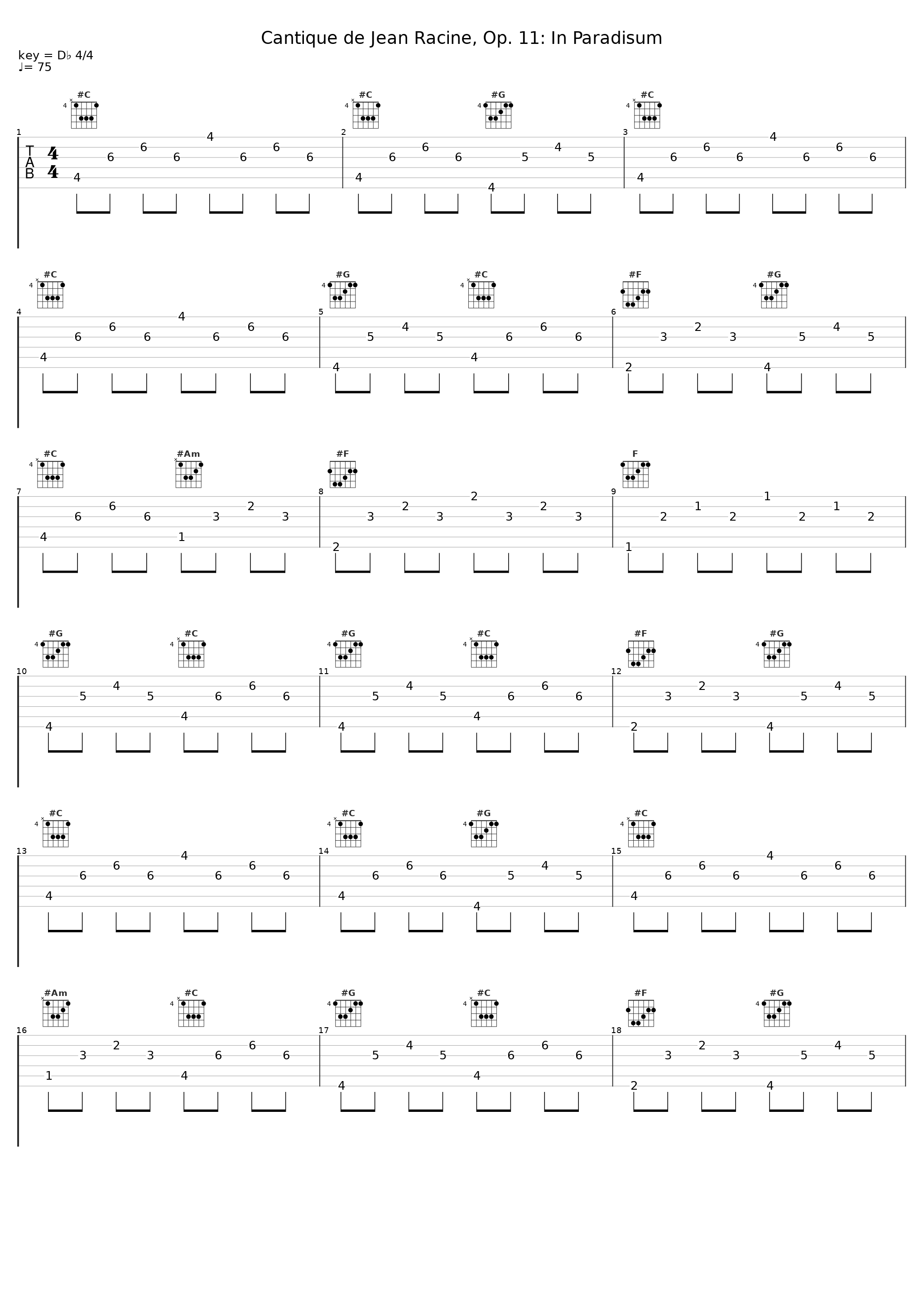 Cantique de Jean Racine, Op. 11: In Paradisum_Gabriel Fauré_1