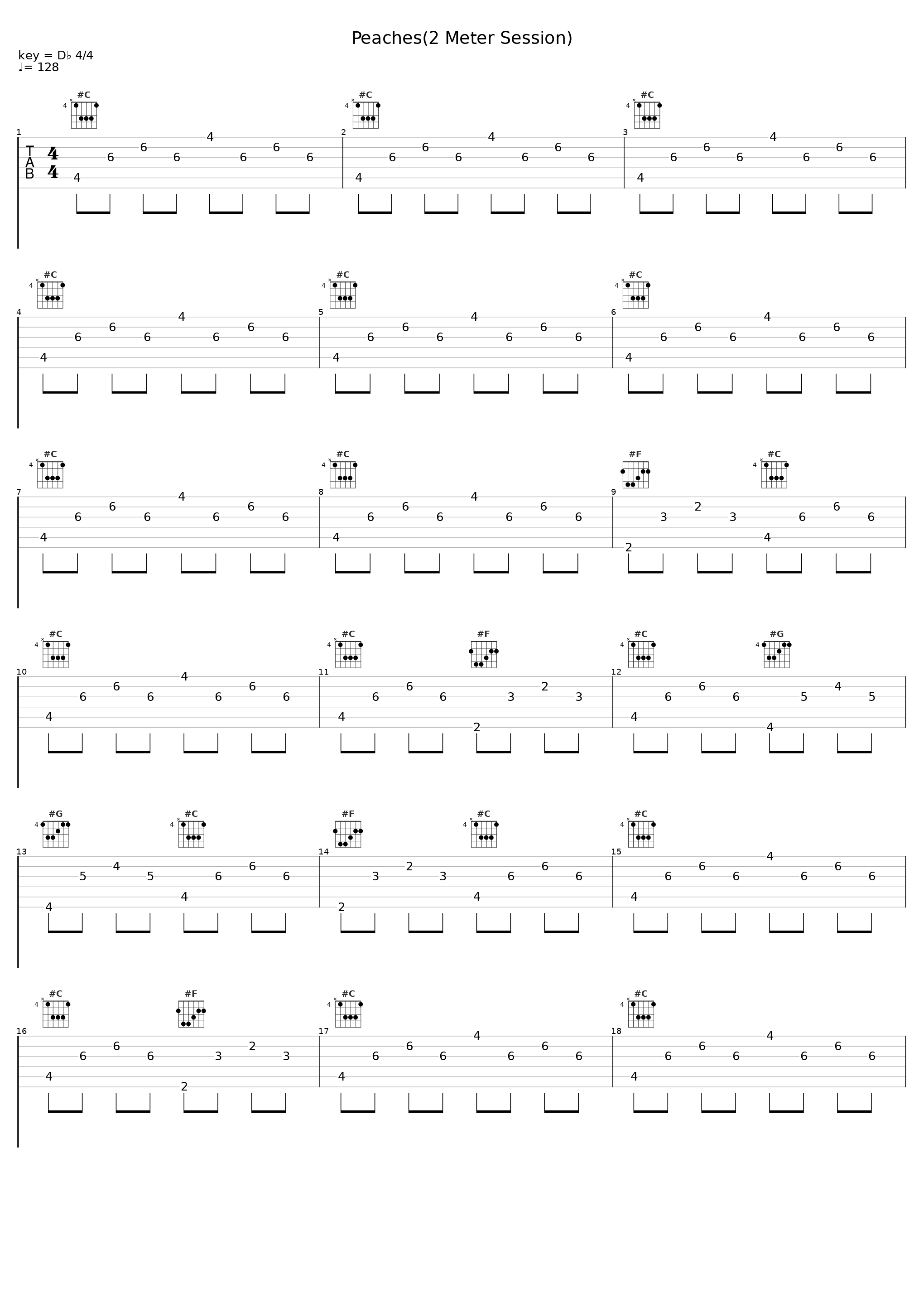 Peaches(2 Meter Session)_The Presidents of the United States of America,C. Ballew,Hans Bunt,David M Dederer Publishing,EMI APRIL MUSIC INC,Flying Rabbi Music,Polygram Int Pub Inc,Raw Poo Music_1