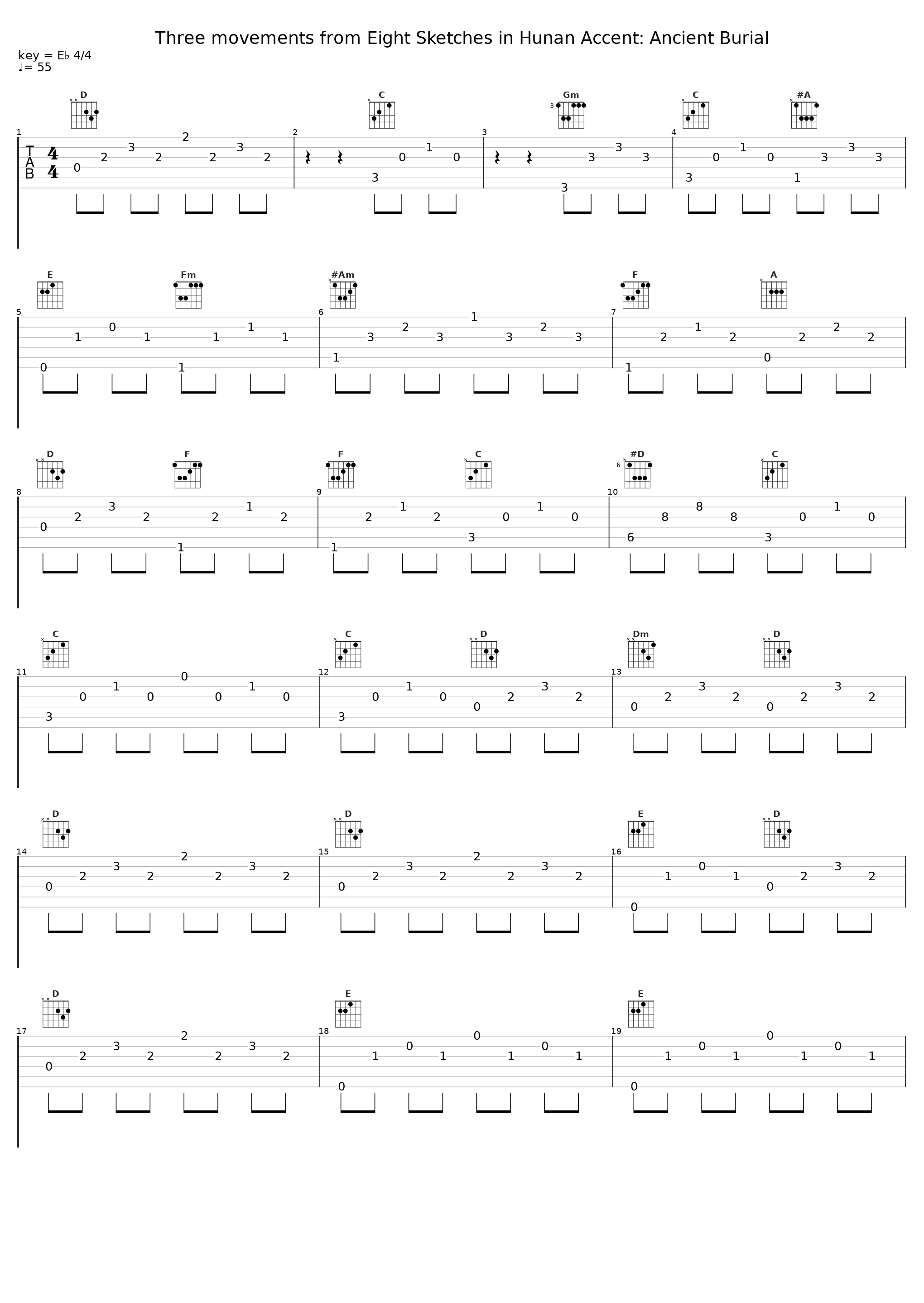 Three movements from Eight Sketches in Hunan Accent: Ancient Burial_Amstel Quartet,谭盾_1